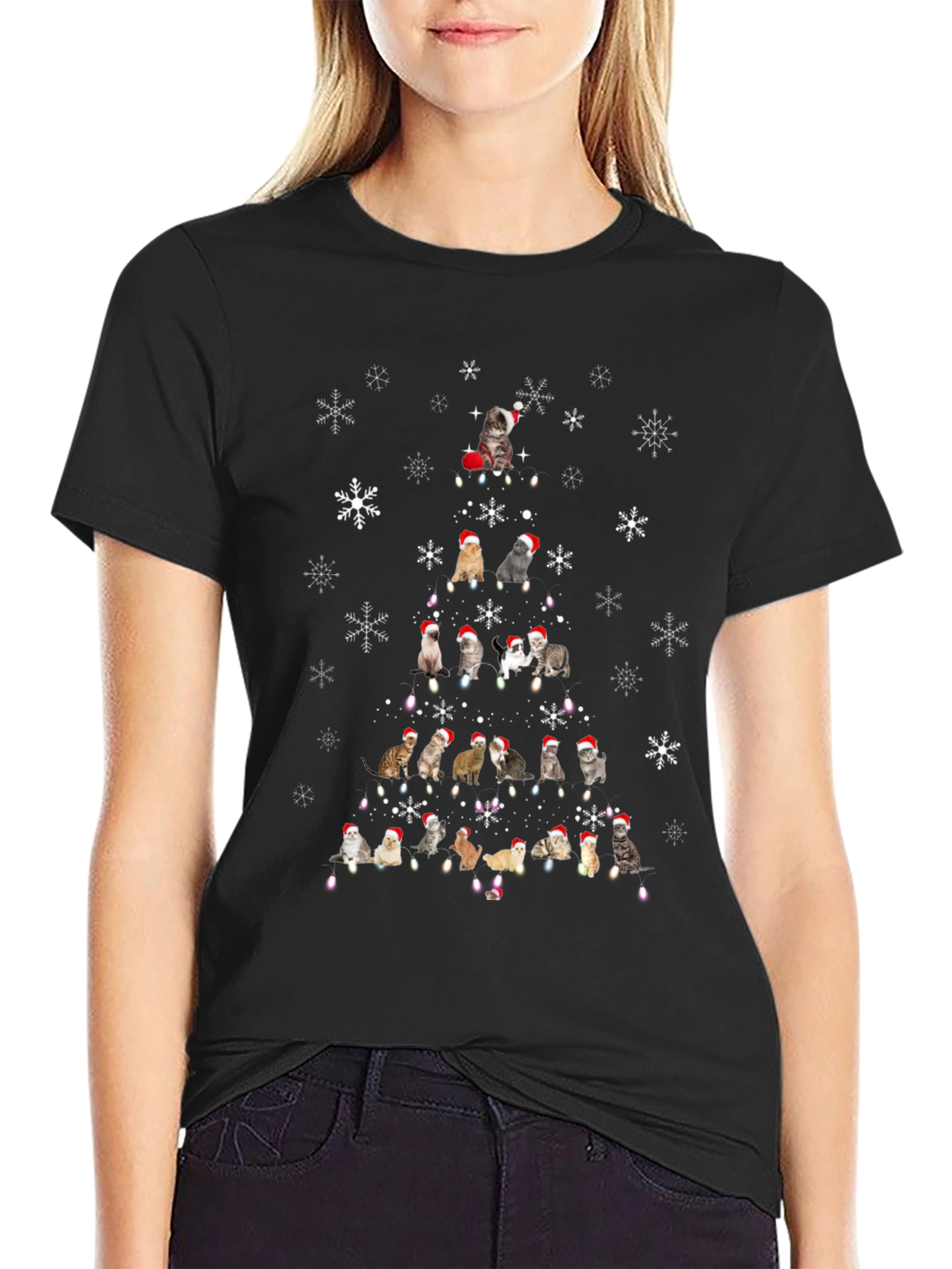 Cat Christmas Tree T-Shirt