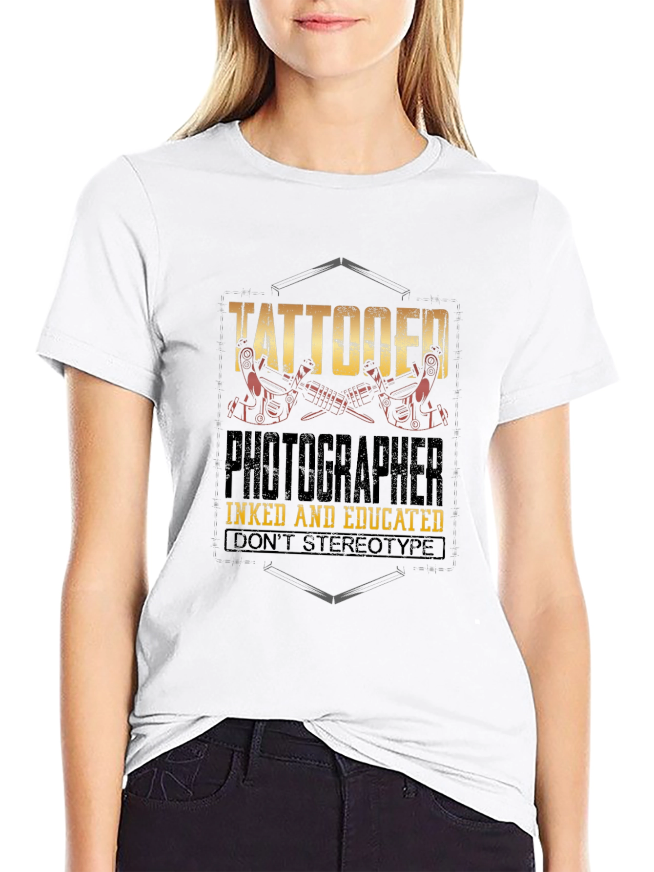 Tattooed Photographer Graphic Tee - Inked & Educated