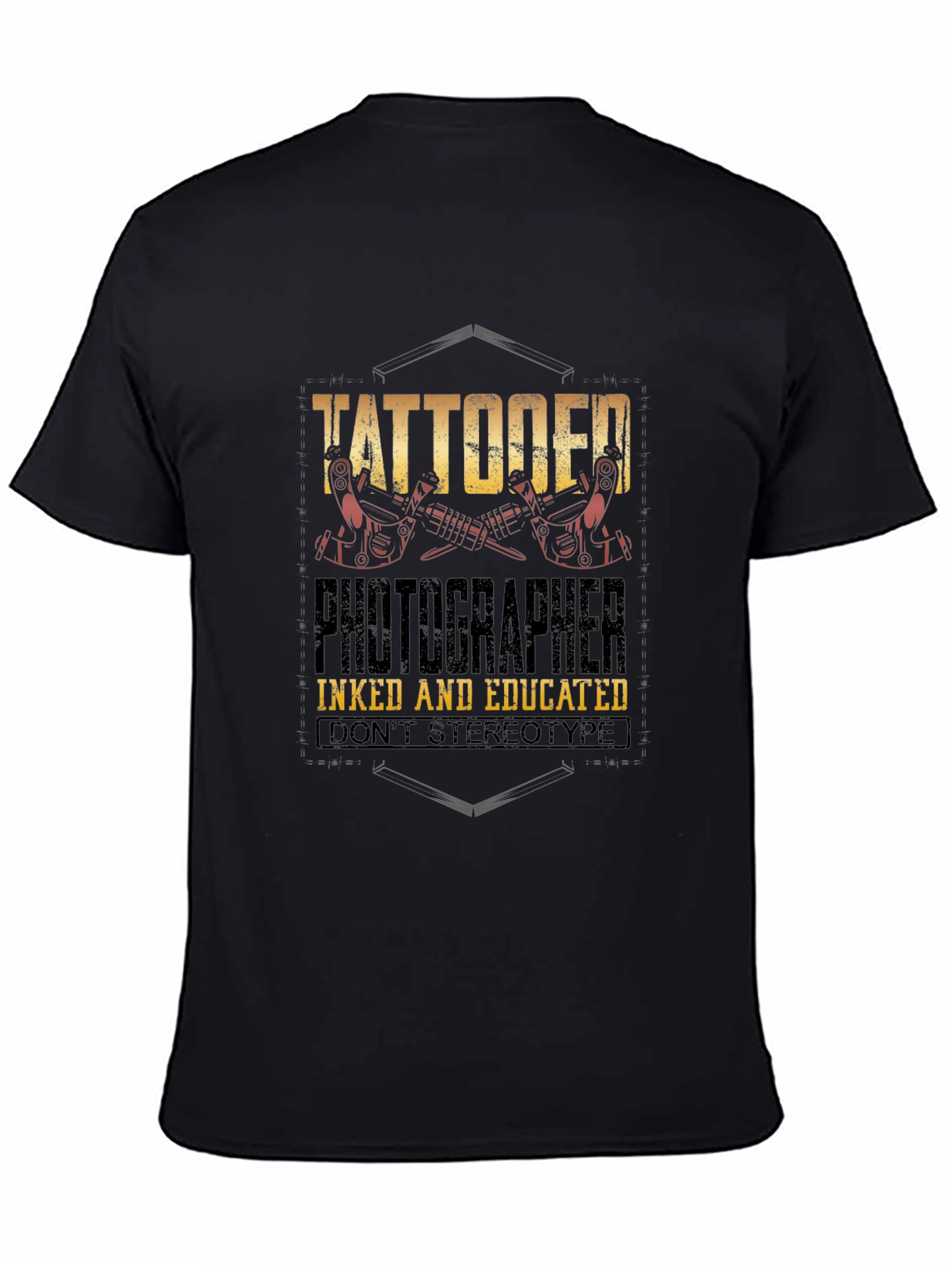 Tattooed Photographer Graphic Tee - Inked & Educated