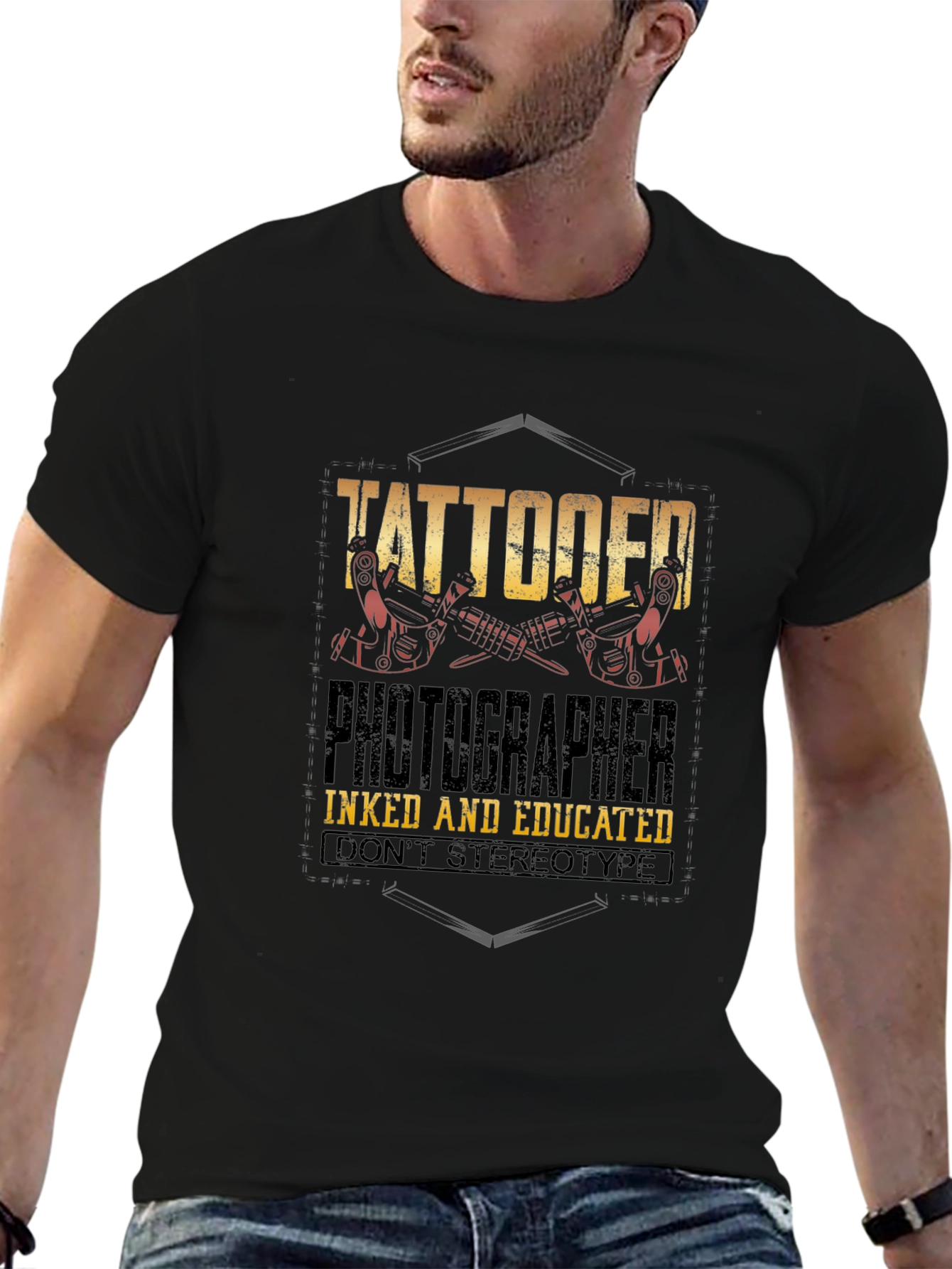 Tattooed Photographer Graphic Tee - Inked & Educated