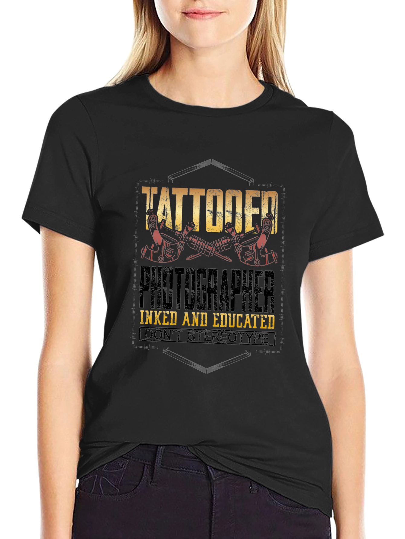 Tattooed Photographer Graphic Tee - Inked & Educated