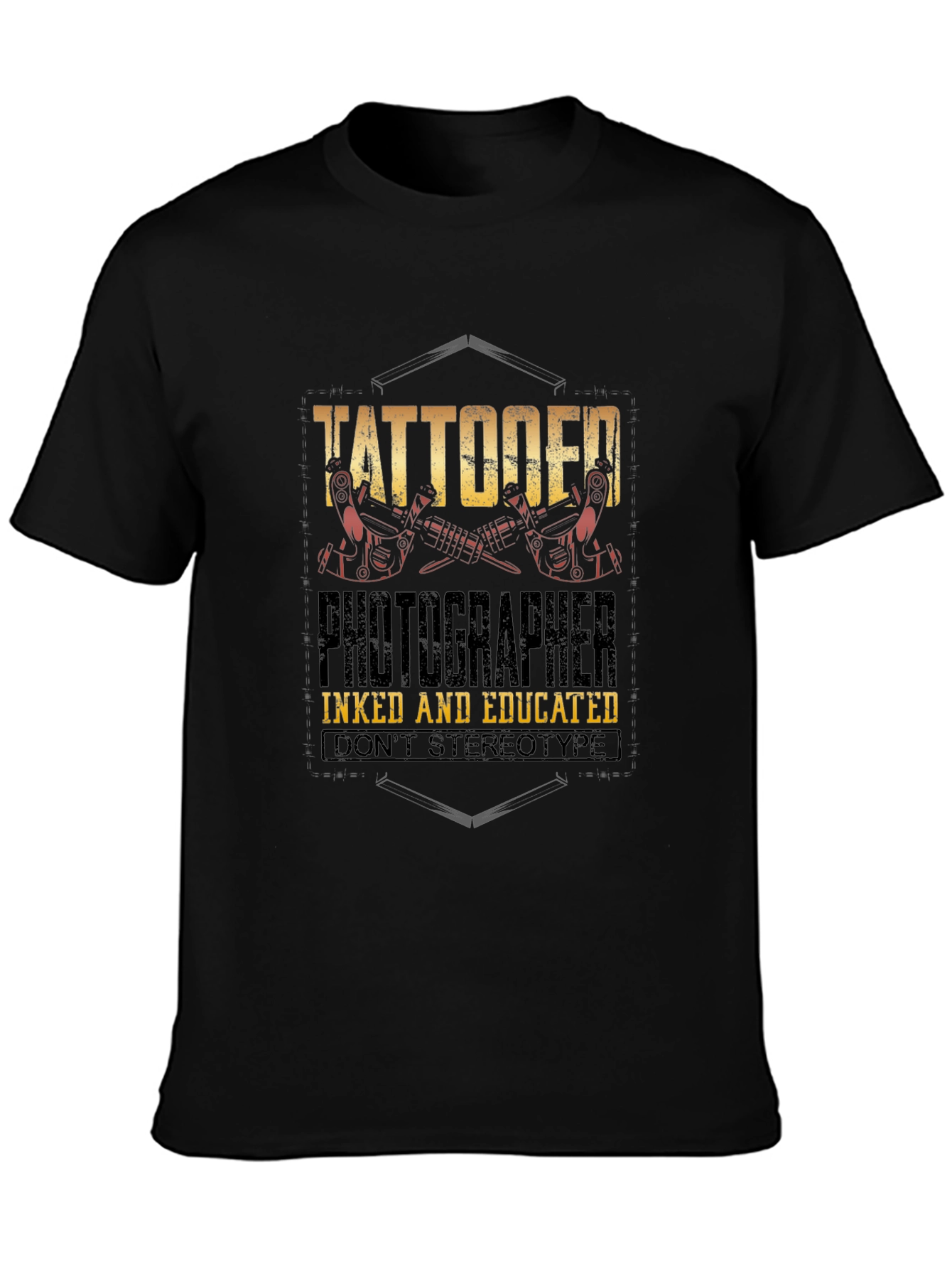 Tattooed Photographer Graphic Tee - Inked & Educated