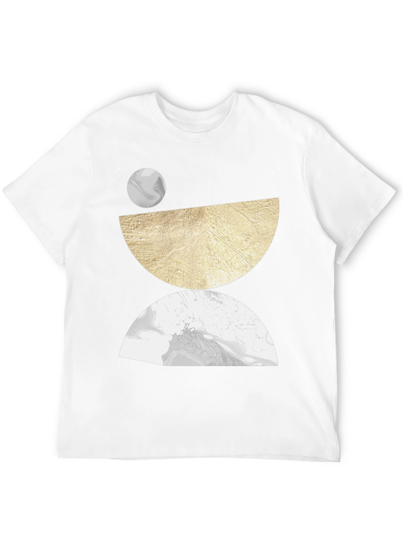 Abstract Geometric Graphic Tee - Black