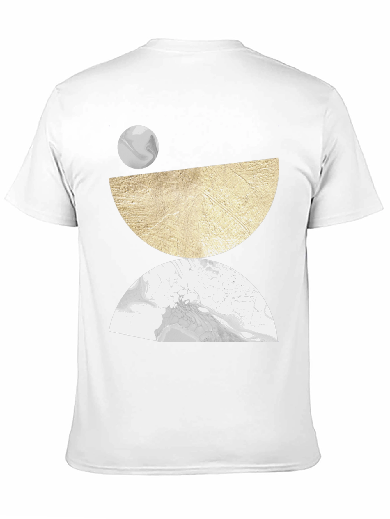 Abstract Geometric Graphic Tee - Black