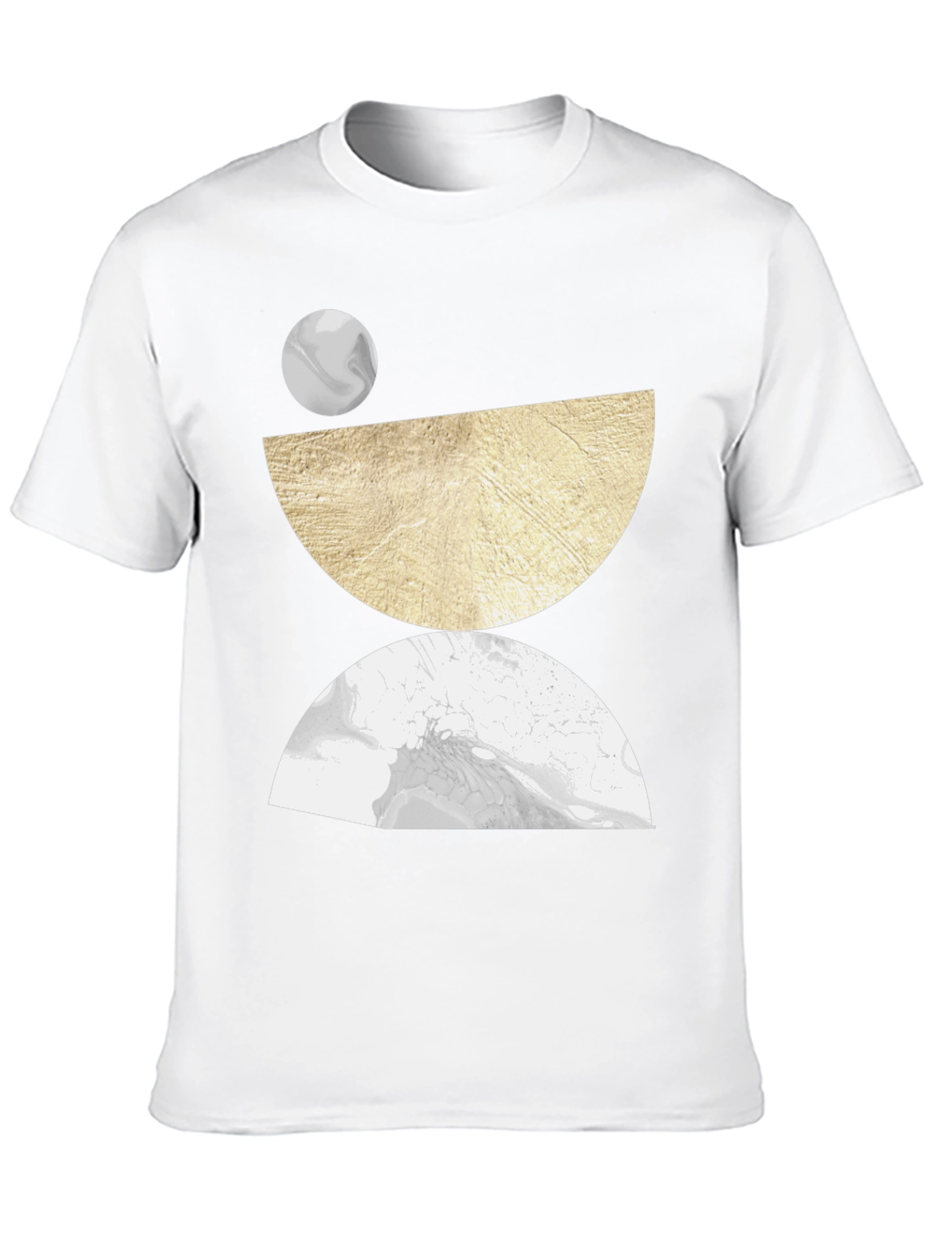 Abstract Geometric Graphic Tee - Black
