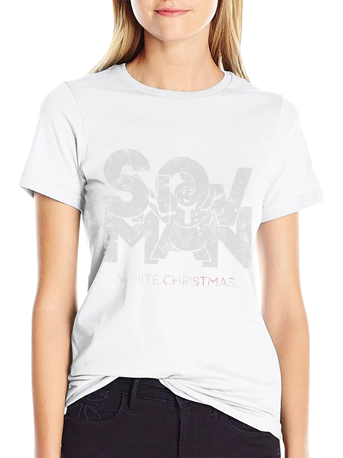 Snowman White Christmas Graphic Tee
