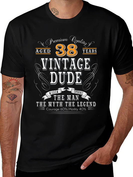 Vintage Dude 38th Birthday T-Shirt