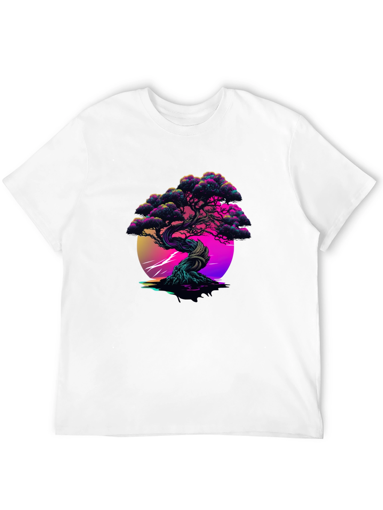 Vaporwave Bonsai Black Tee
