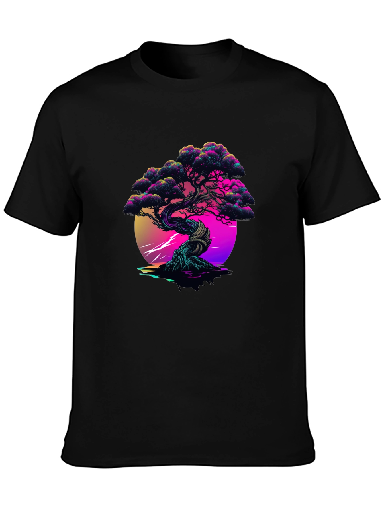 Vaporwave Bonsai Black Tee