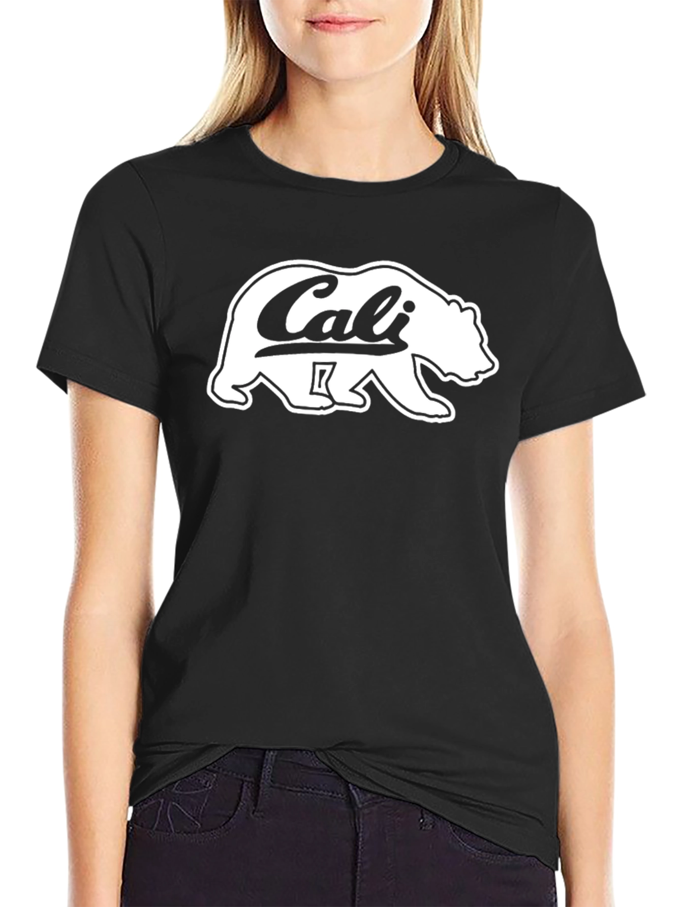 California Bear Graphic Black T-Shirt