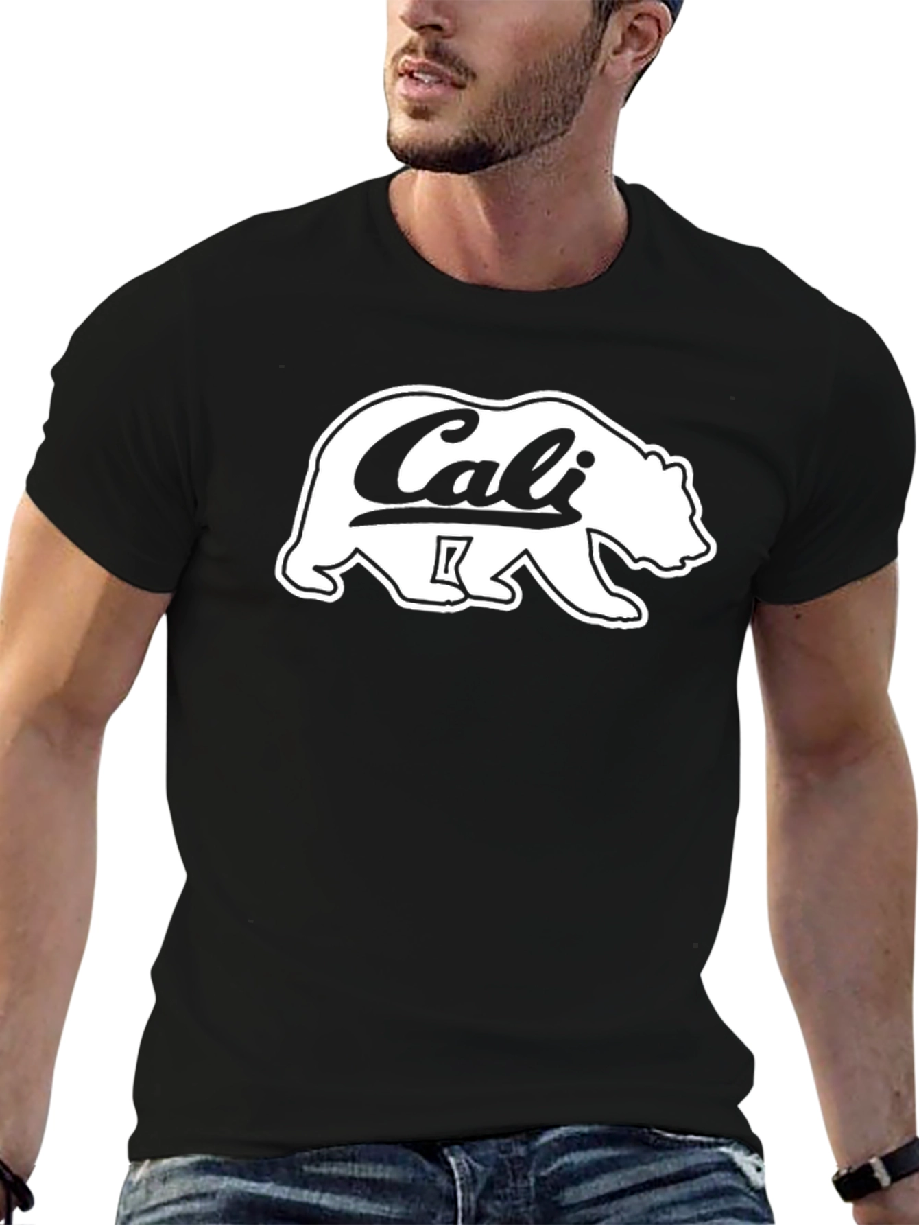 California Bear Graphic Black T-Shirt