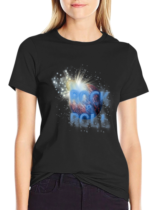 Rock & Roll Graphic Print T-Shirt
