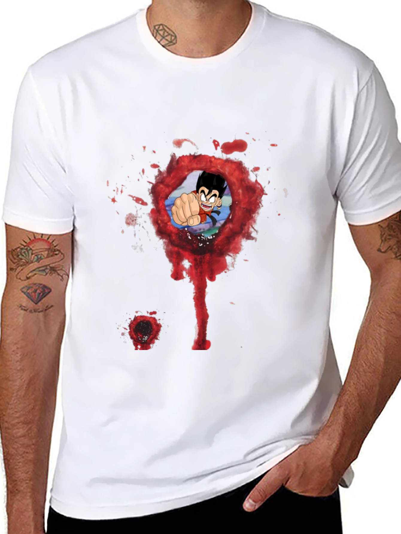 Anime Punch Black Tee