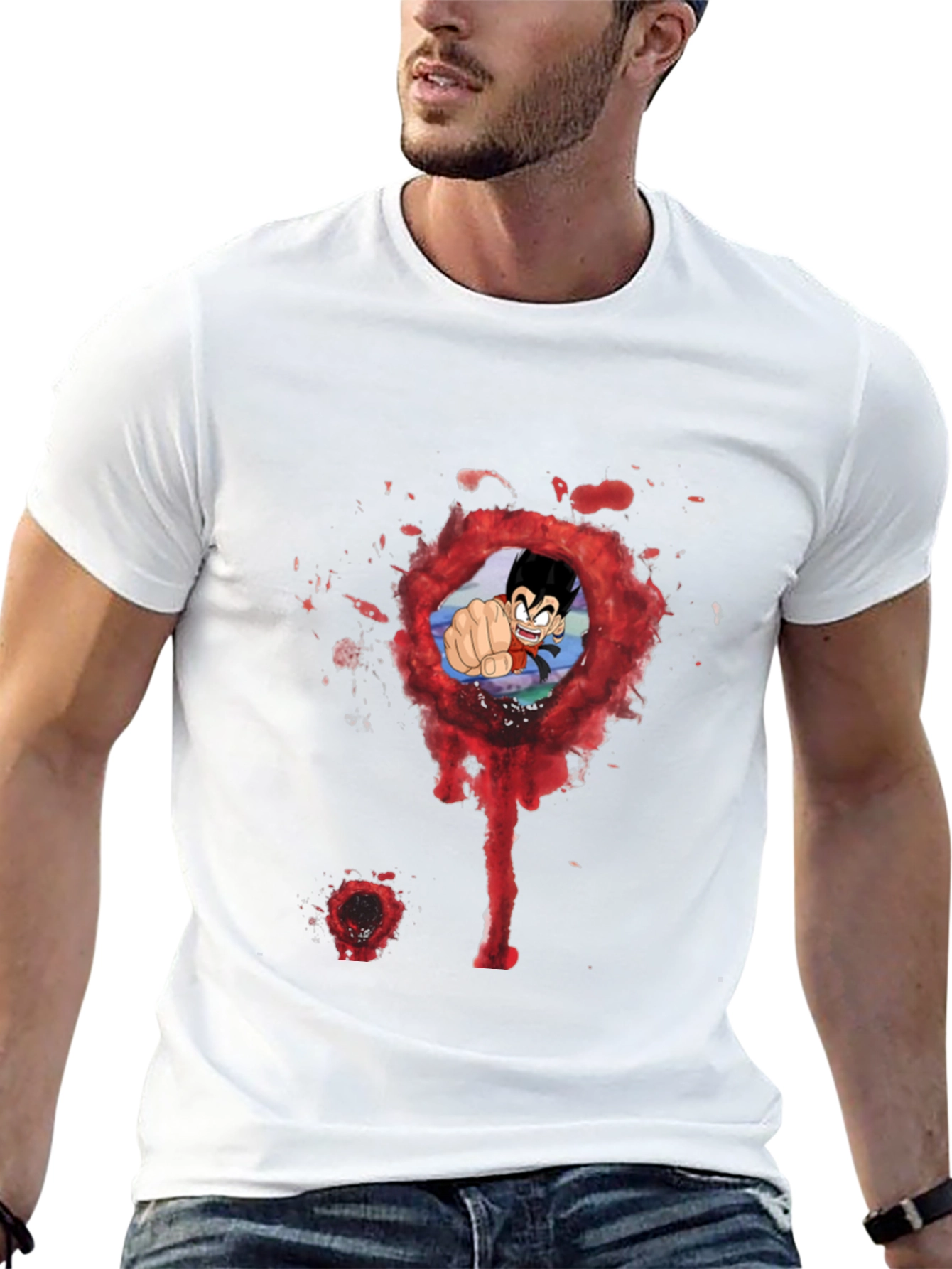 Anime Punch Black Tee