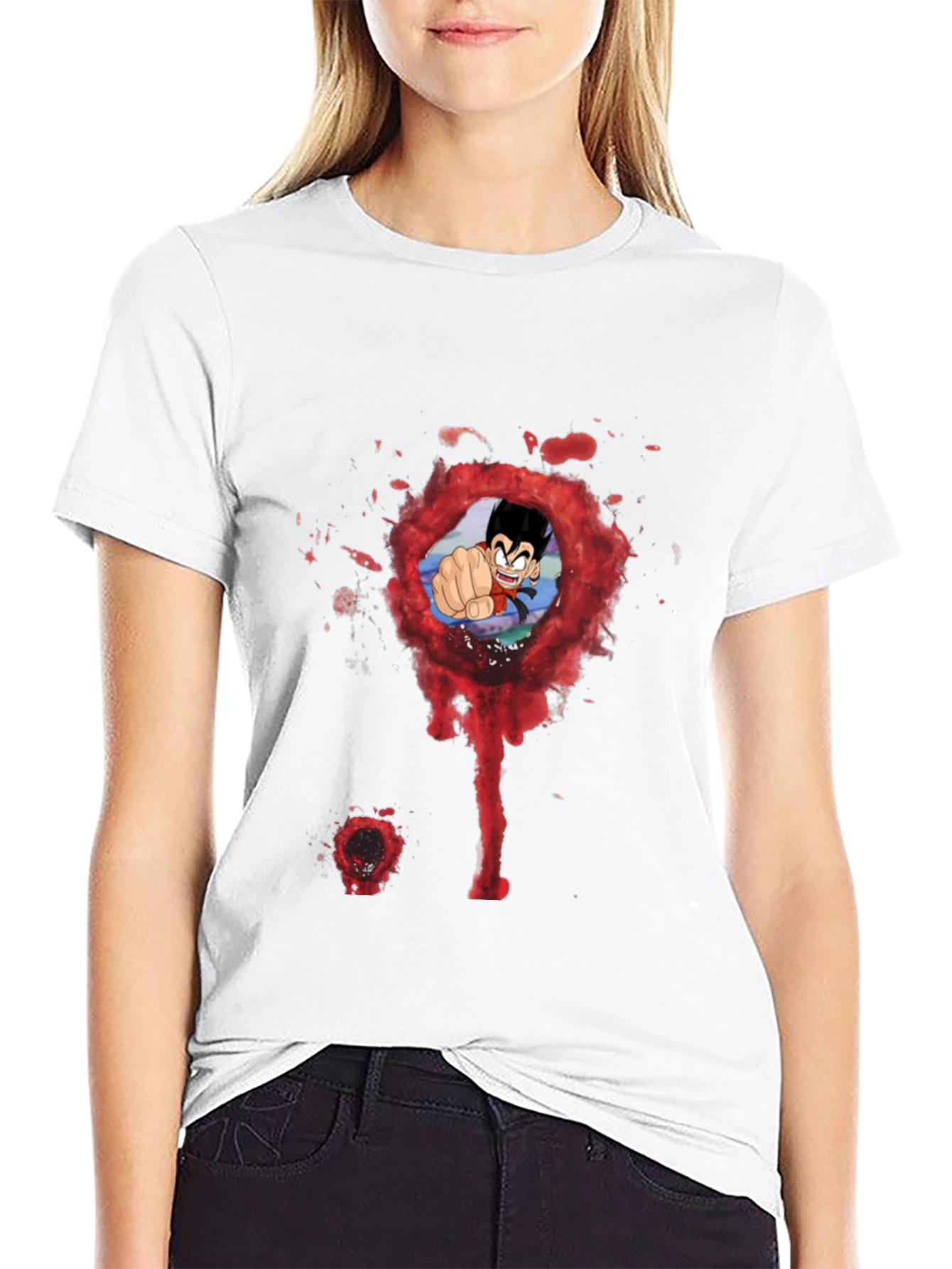 Anime Punch Black Tee