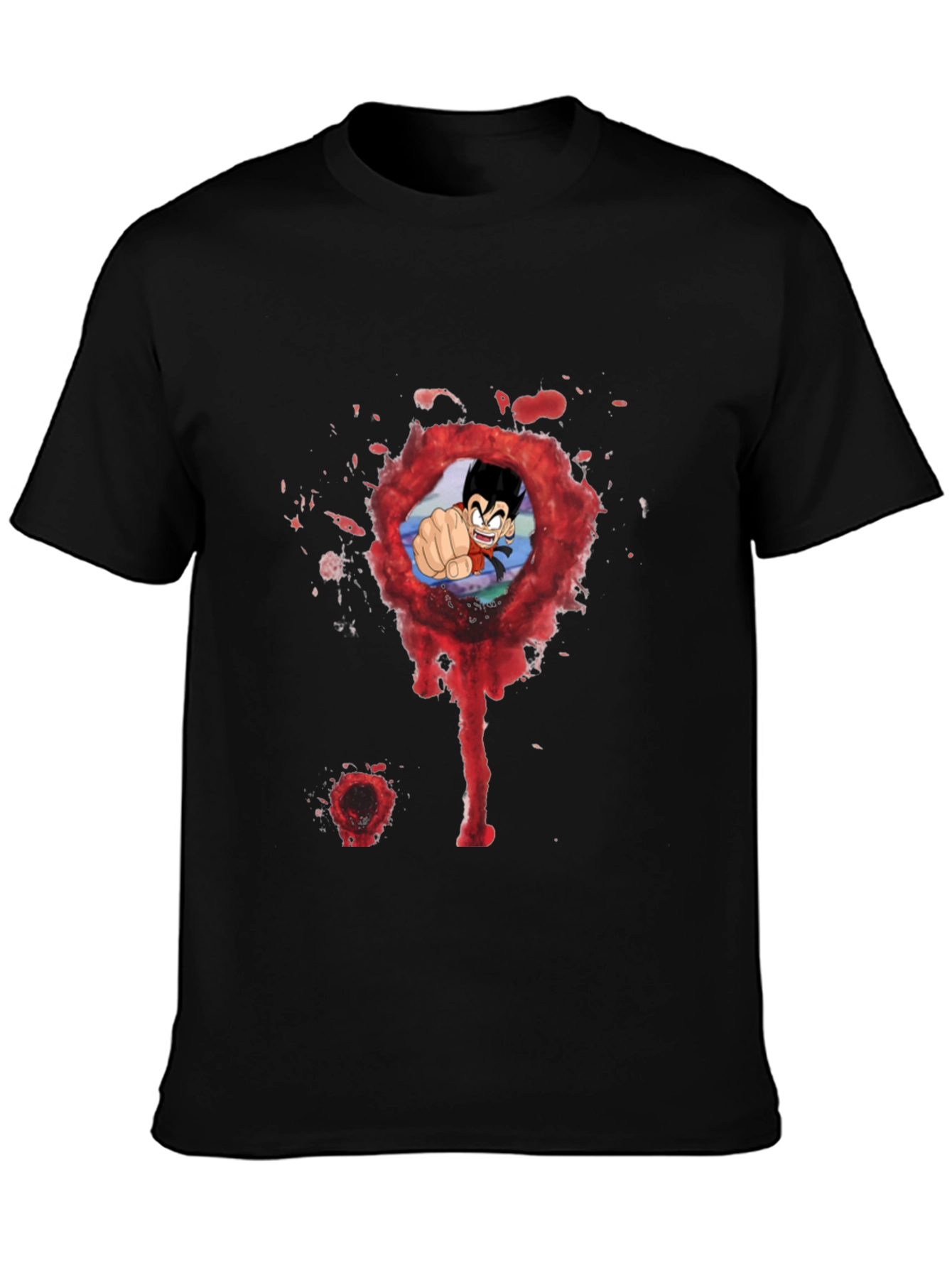 Anime Punch Black Tee
