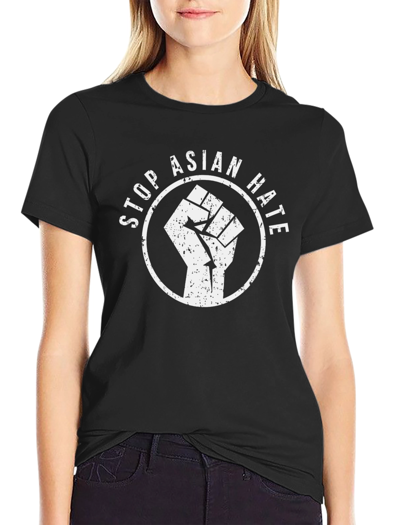 Stop Asian Hate Black T-Shirt