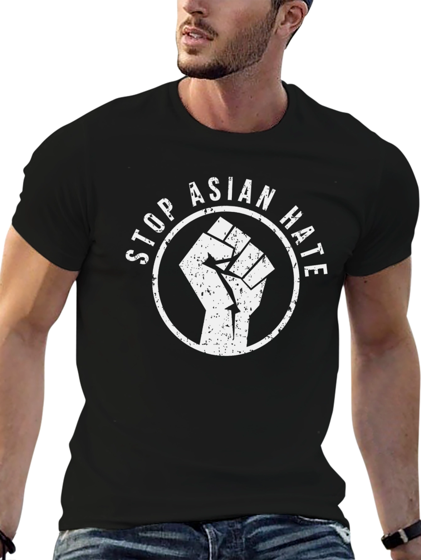 Stop Asian Hate Black T-Shirt