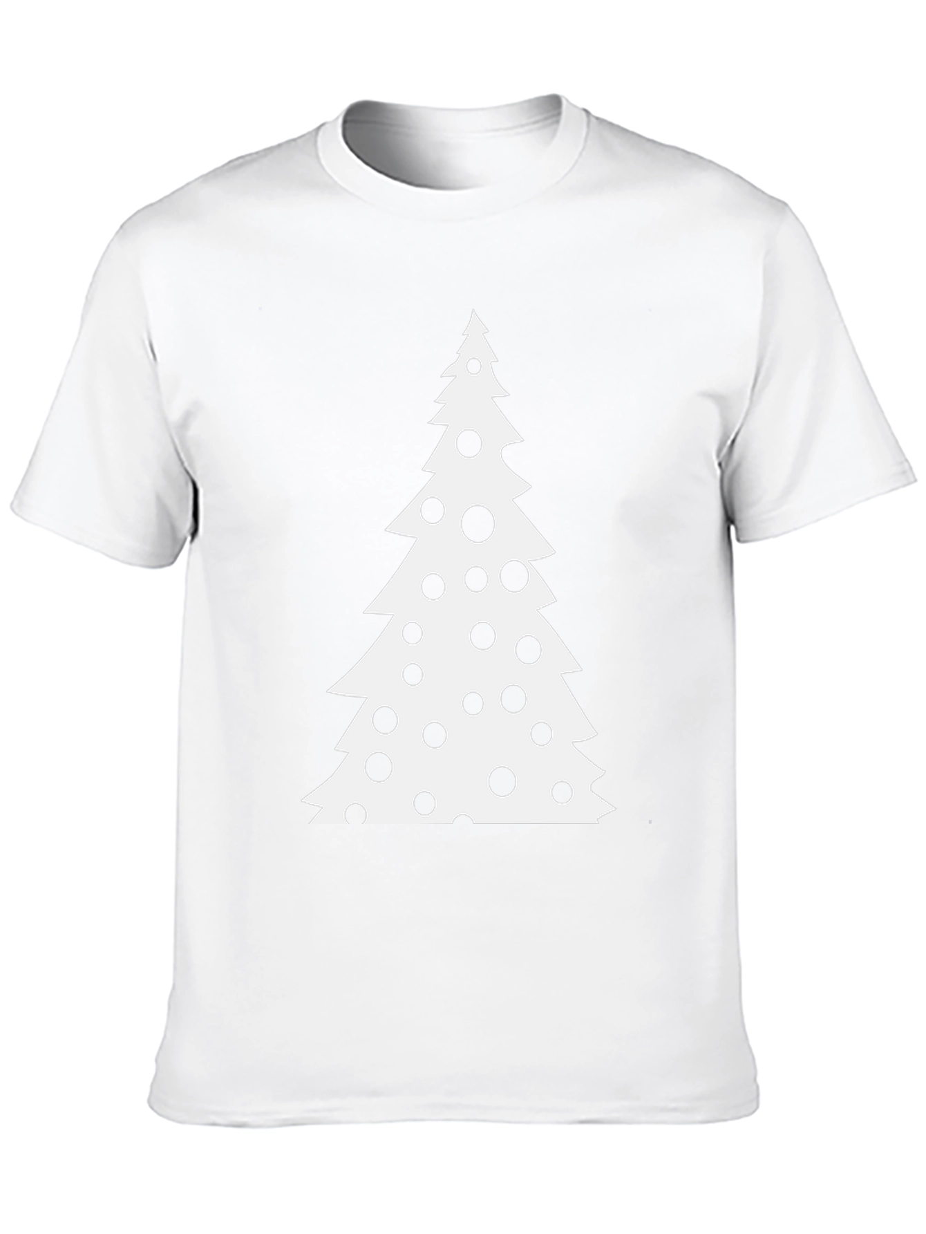Christmas Tree Black T-Shirt Festive Holiday Tee