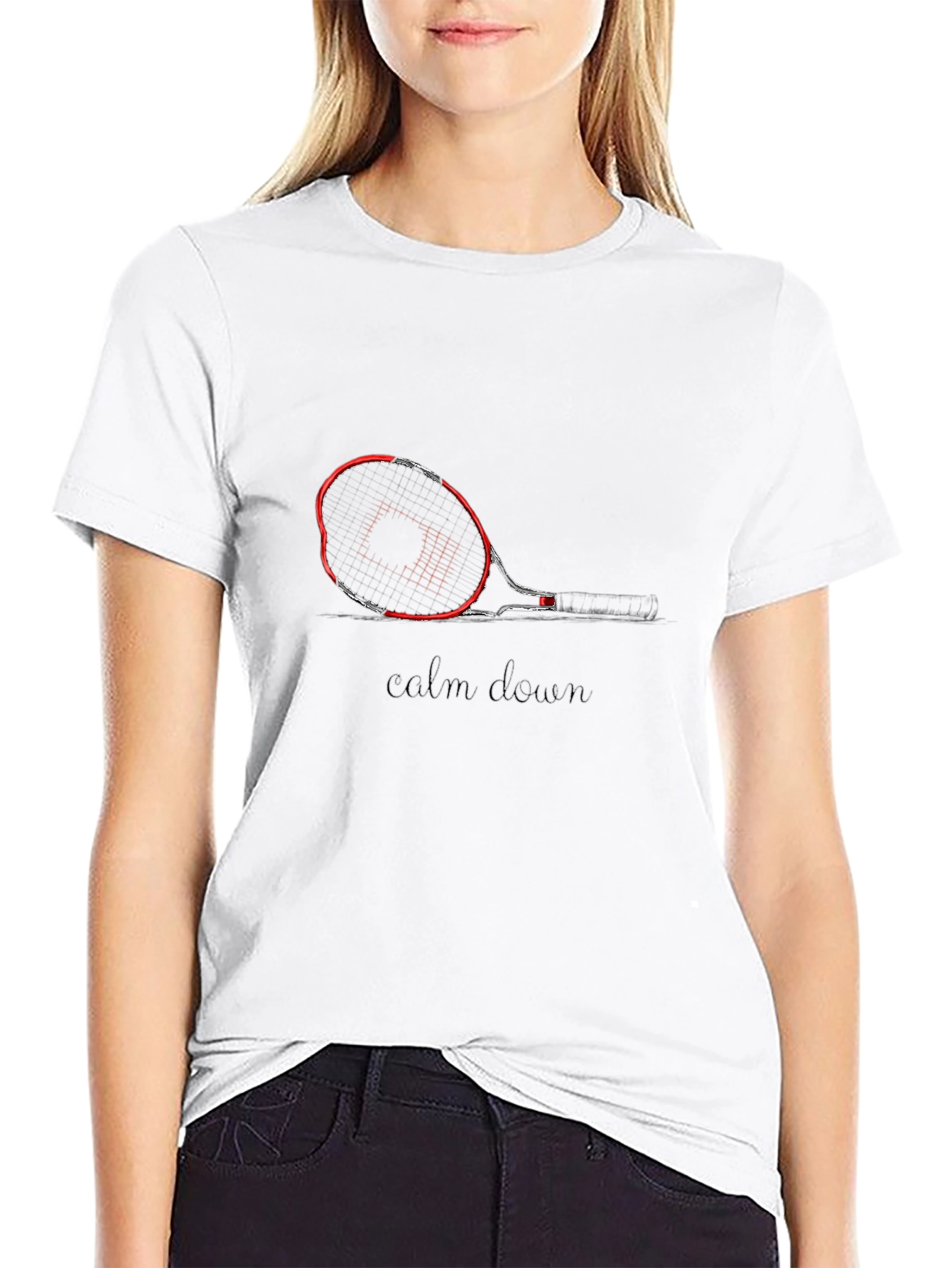 Calm Down Tennis Racquet T-Shirt