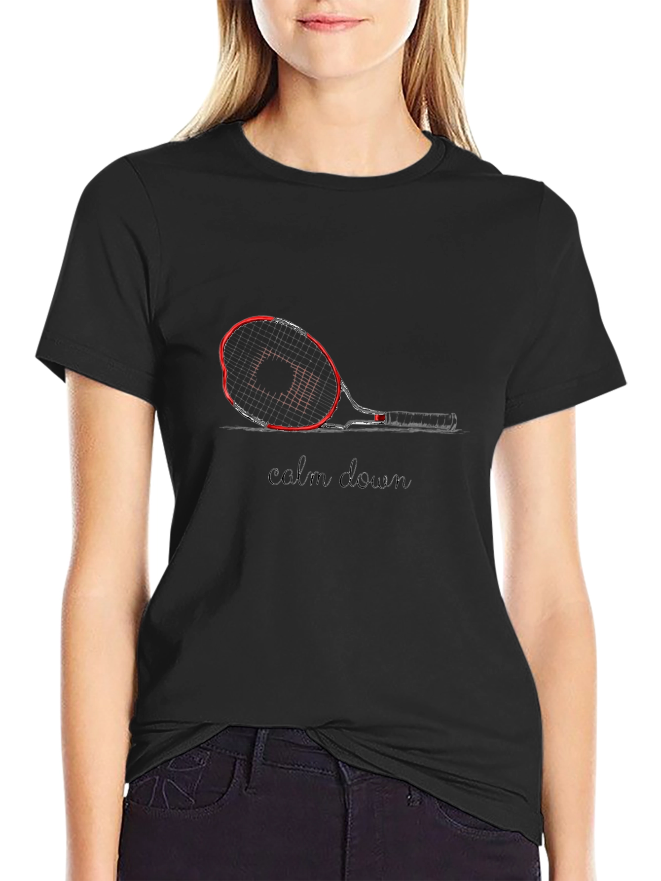 Calm Down Tennis Racquet T-Shirt