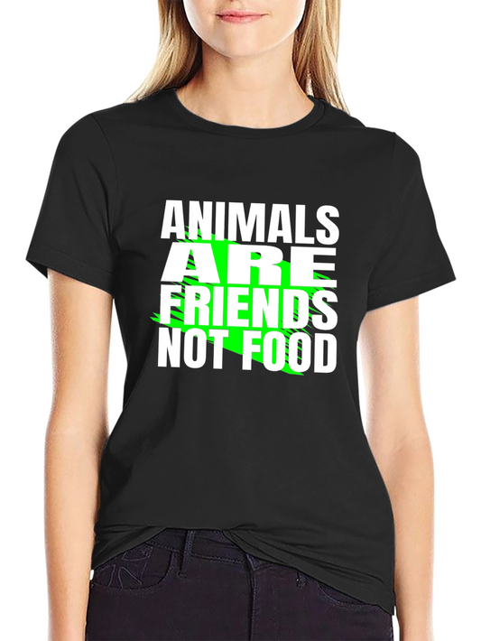 Animals Are Friends Not Food Graphic Tee