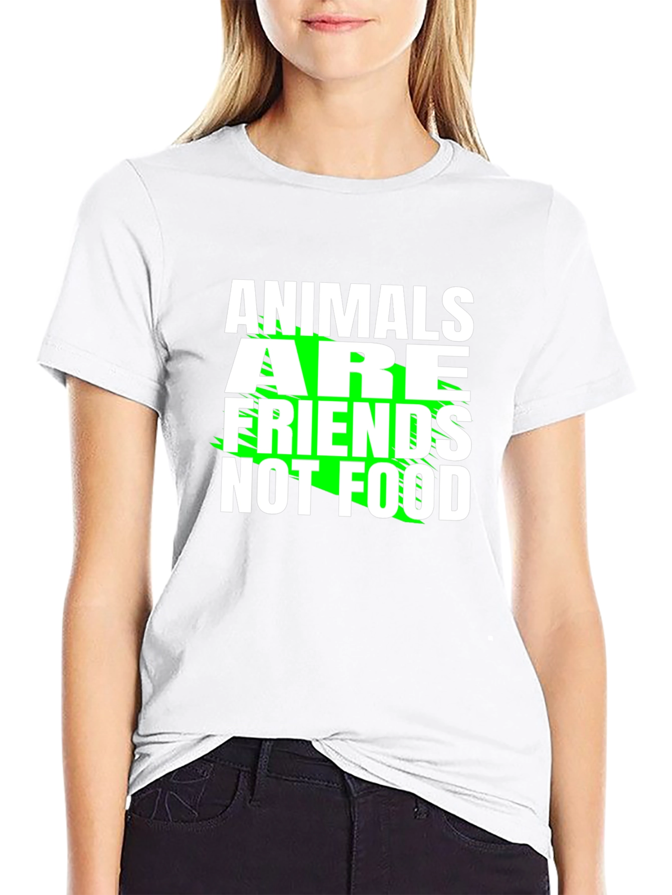 Animals Are Friends Not Food Graphic Tee