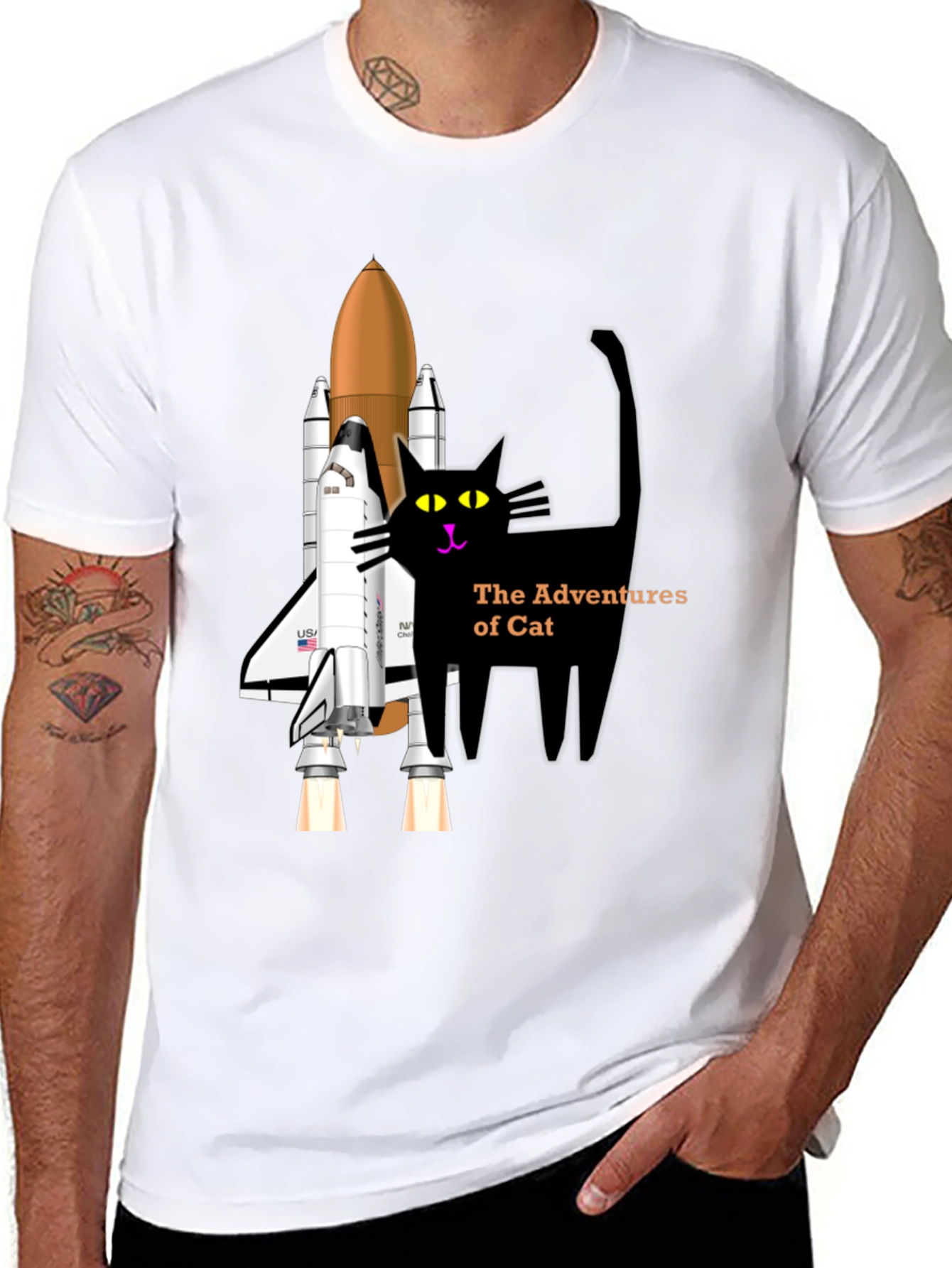 Space Cat T-Shirt: Adventure Awaits