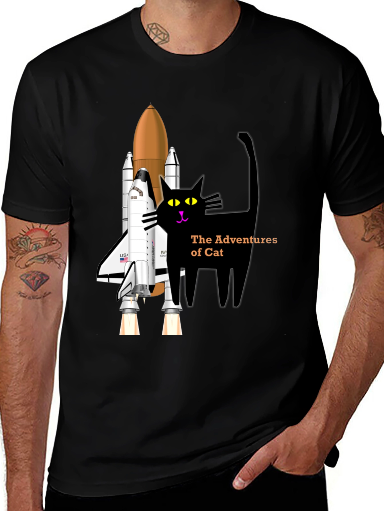 Space Cat T-Shirt: Adventure Awaits