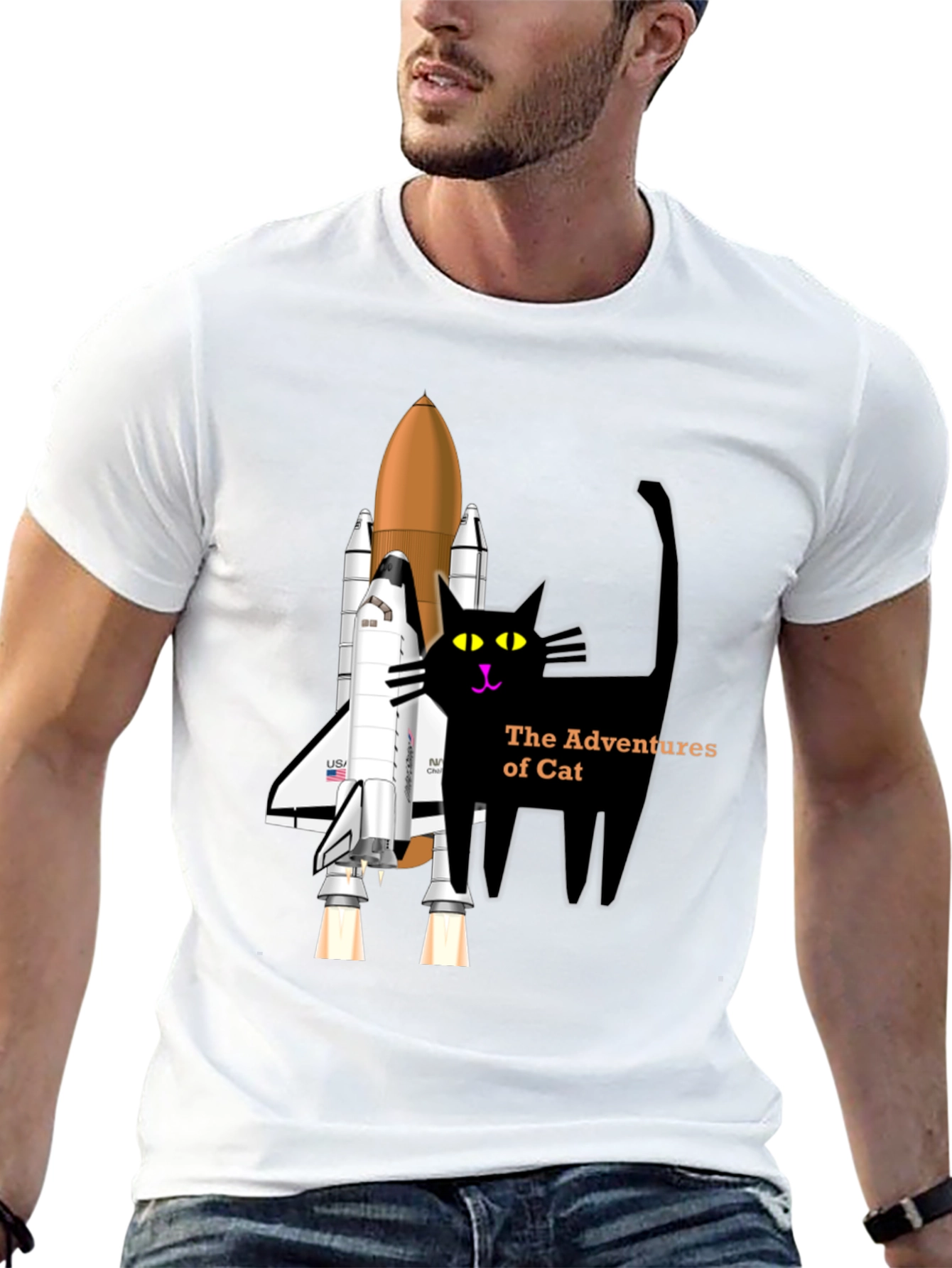 Space Cat T-Shirt: Adventure Awaits