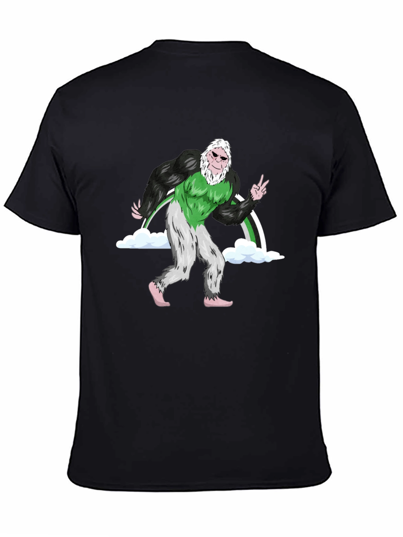 Sasquatch Peace Sign Graphic Tee - Cool Bigfoot T-Shirt