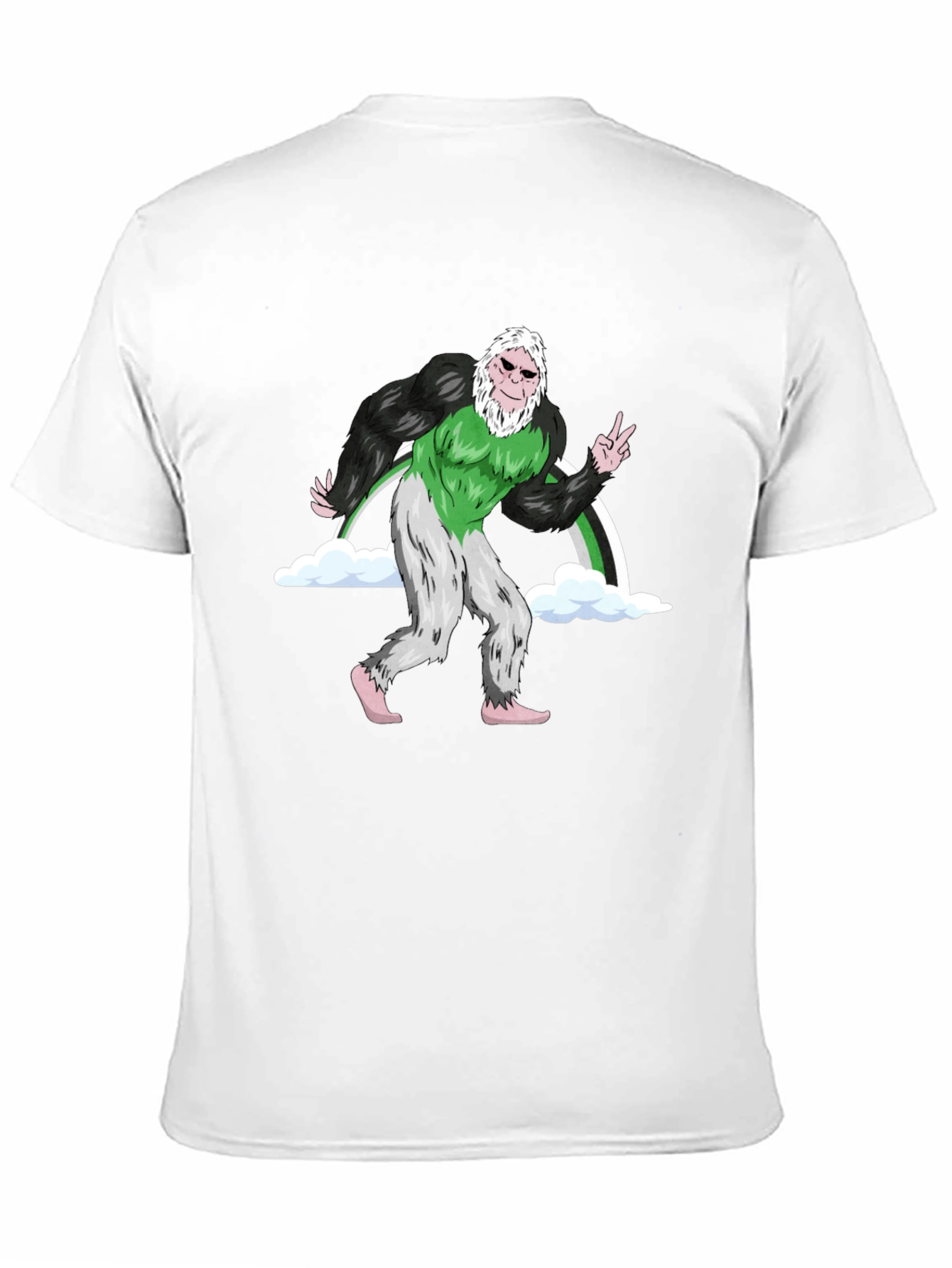 Sasquatch Peace Sign Graphic Tee - Cool Bigfoot T-Shirt