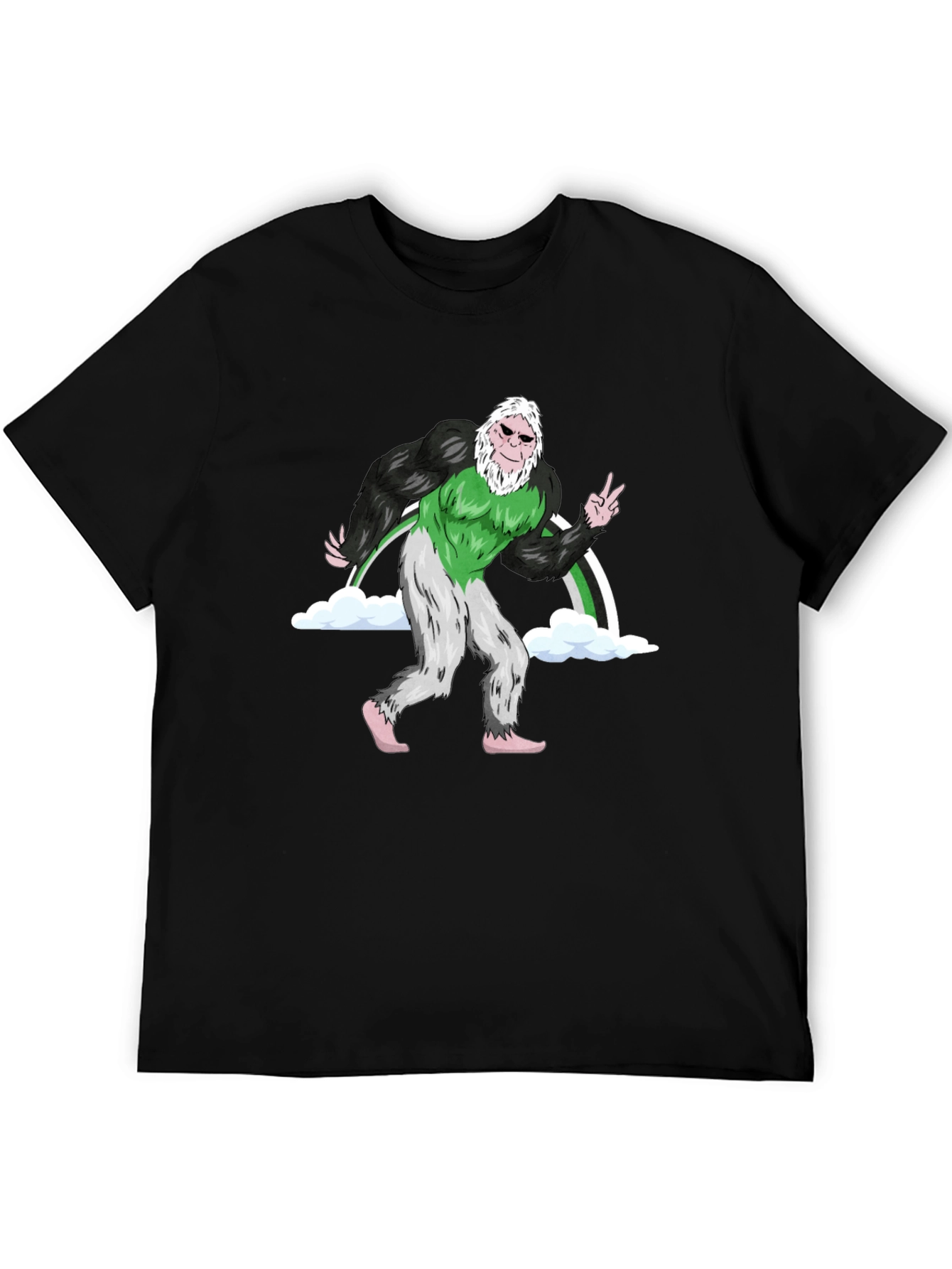 Sasquatch Peace Sign Graphic Tee - Cool Bigfoot T-Shirt