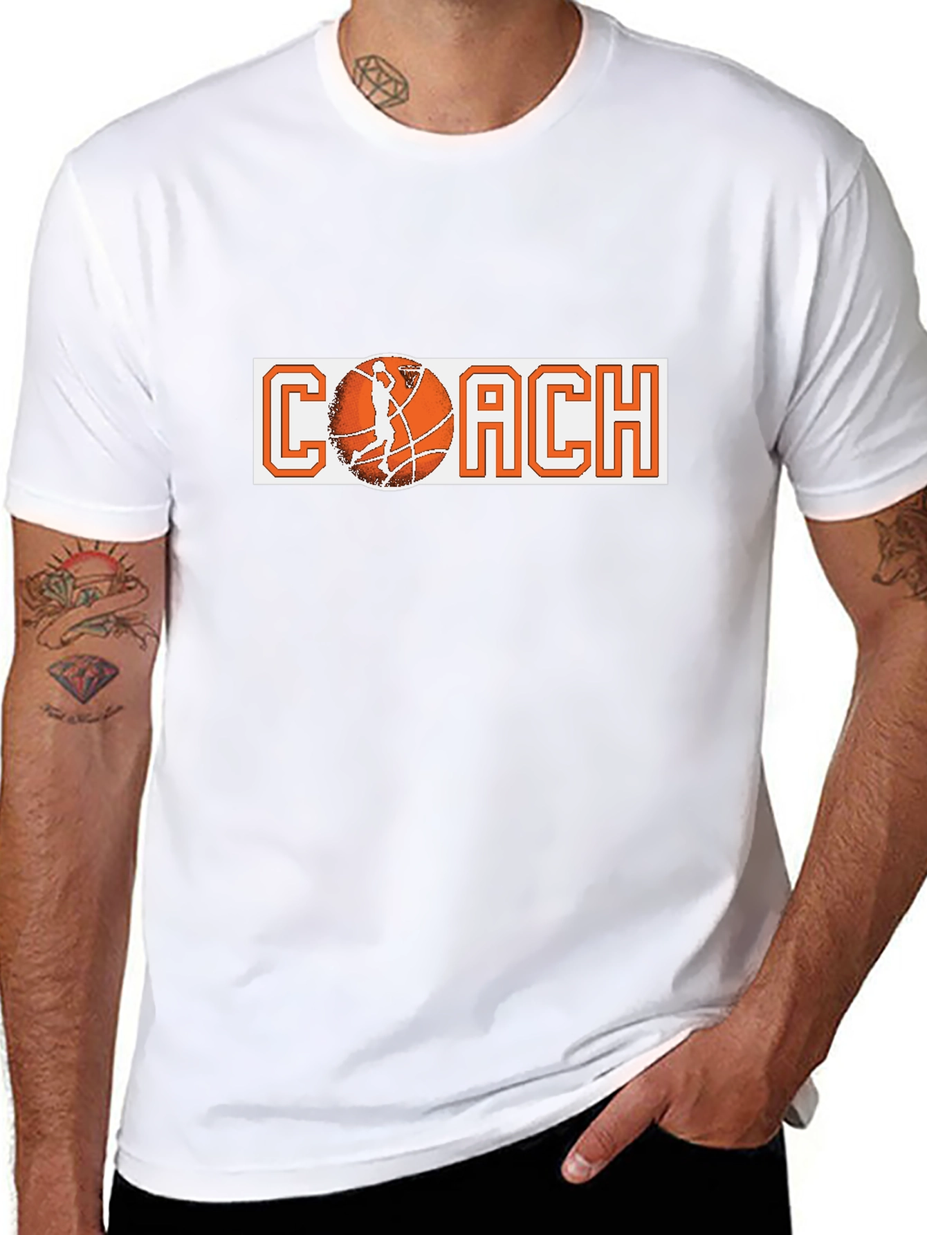 Basketball Coach Graphic Tee - Black