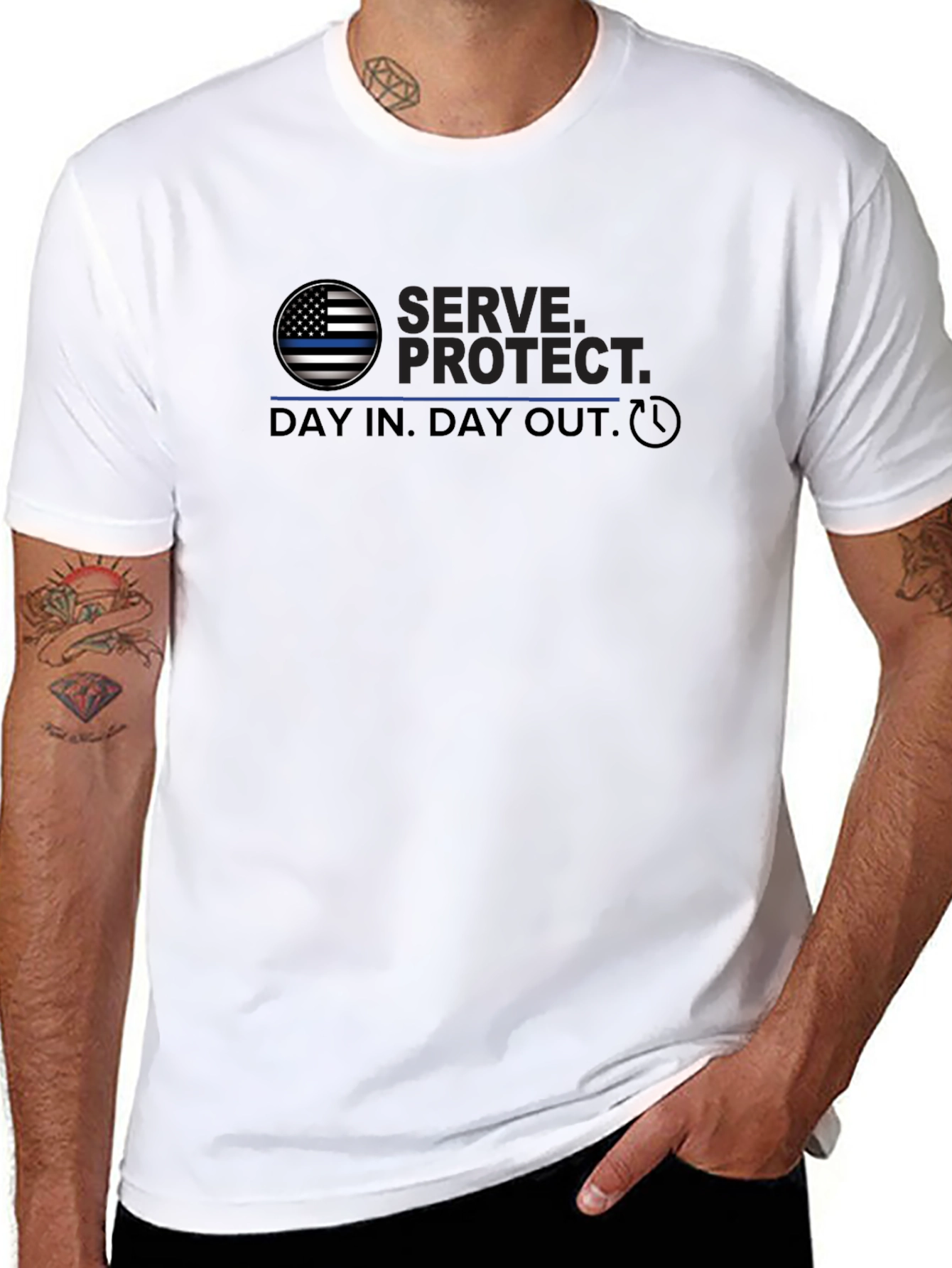 Serve Protect Thin Blue Line T-Shirt