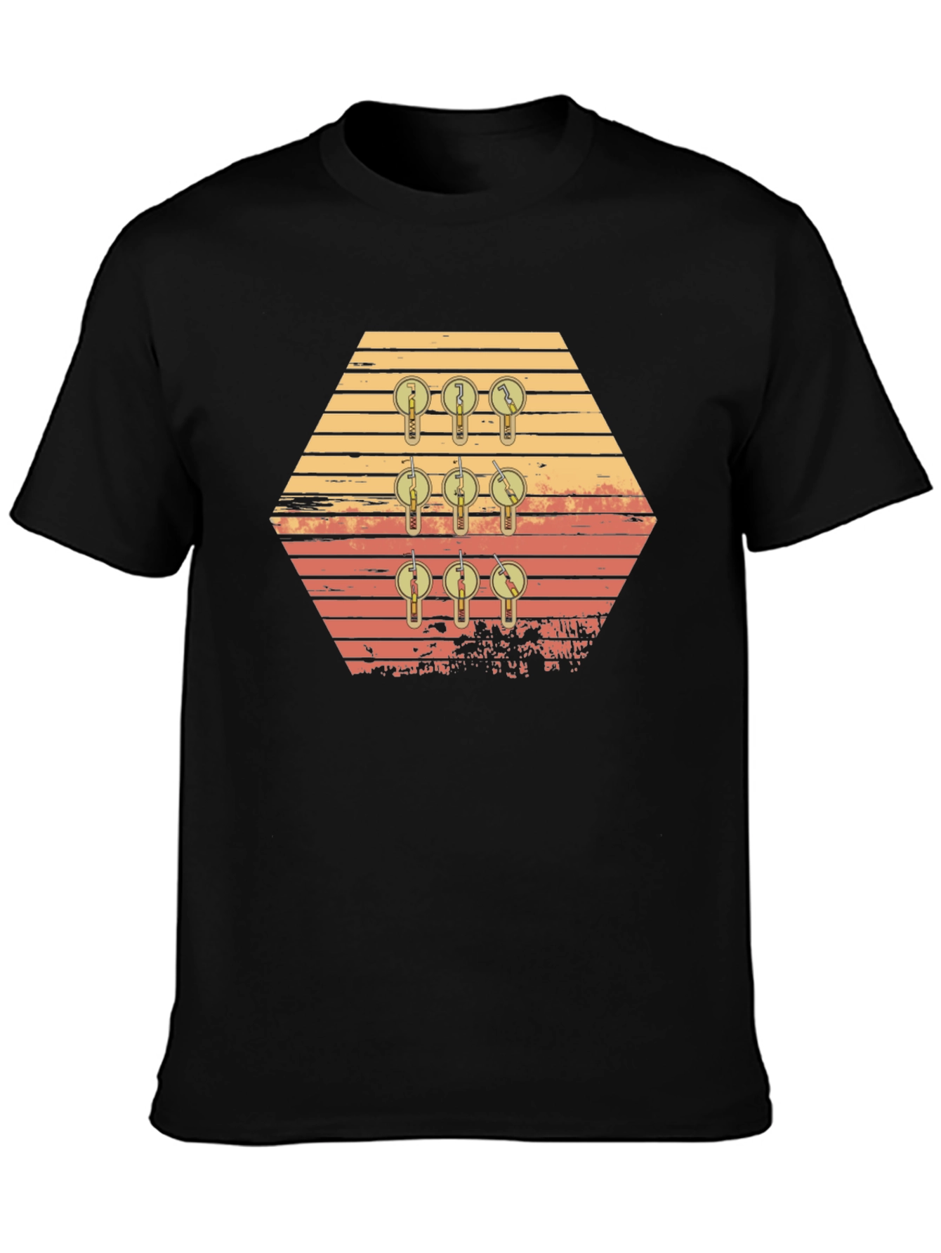 Retro Keys Graphic Tee - Black
