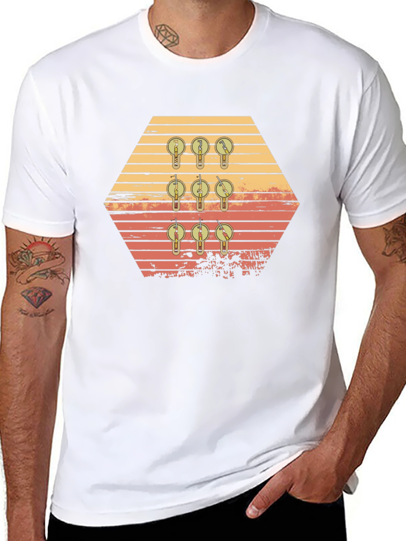 Retro Keys Graphic Tee - Black