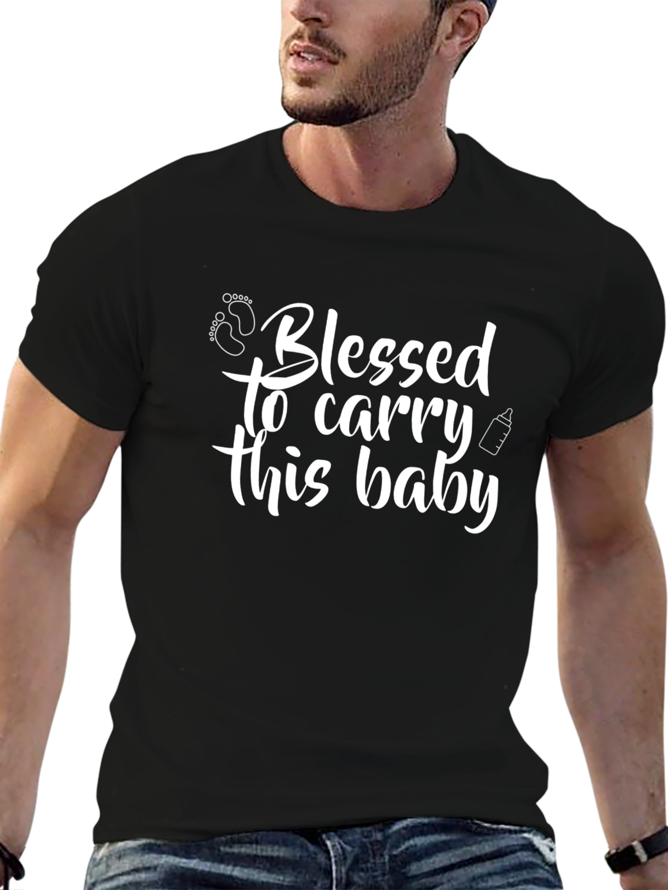 Blessed to Carry This Baby Black T-Shirt