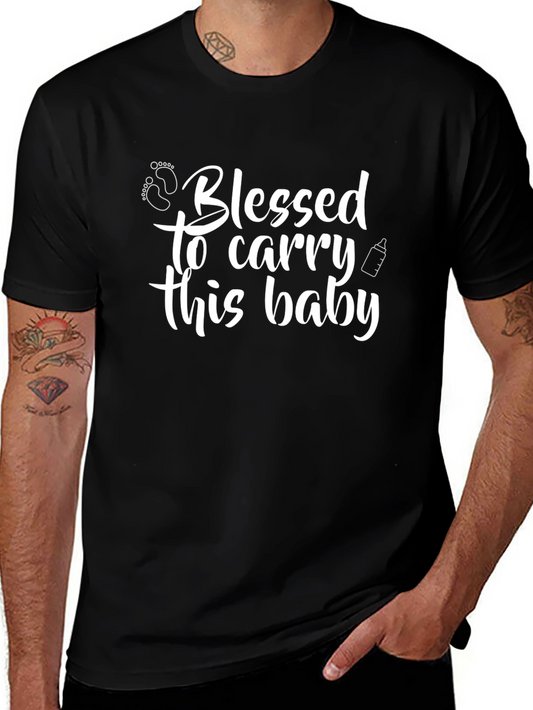 Blessed to Carry This Baby Black T-Shirt