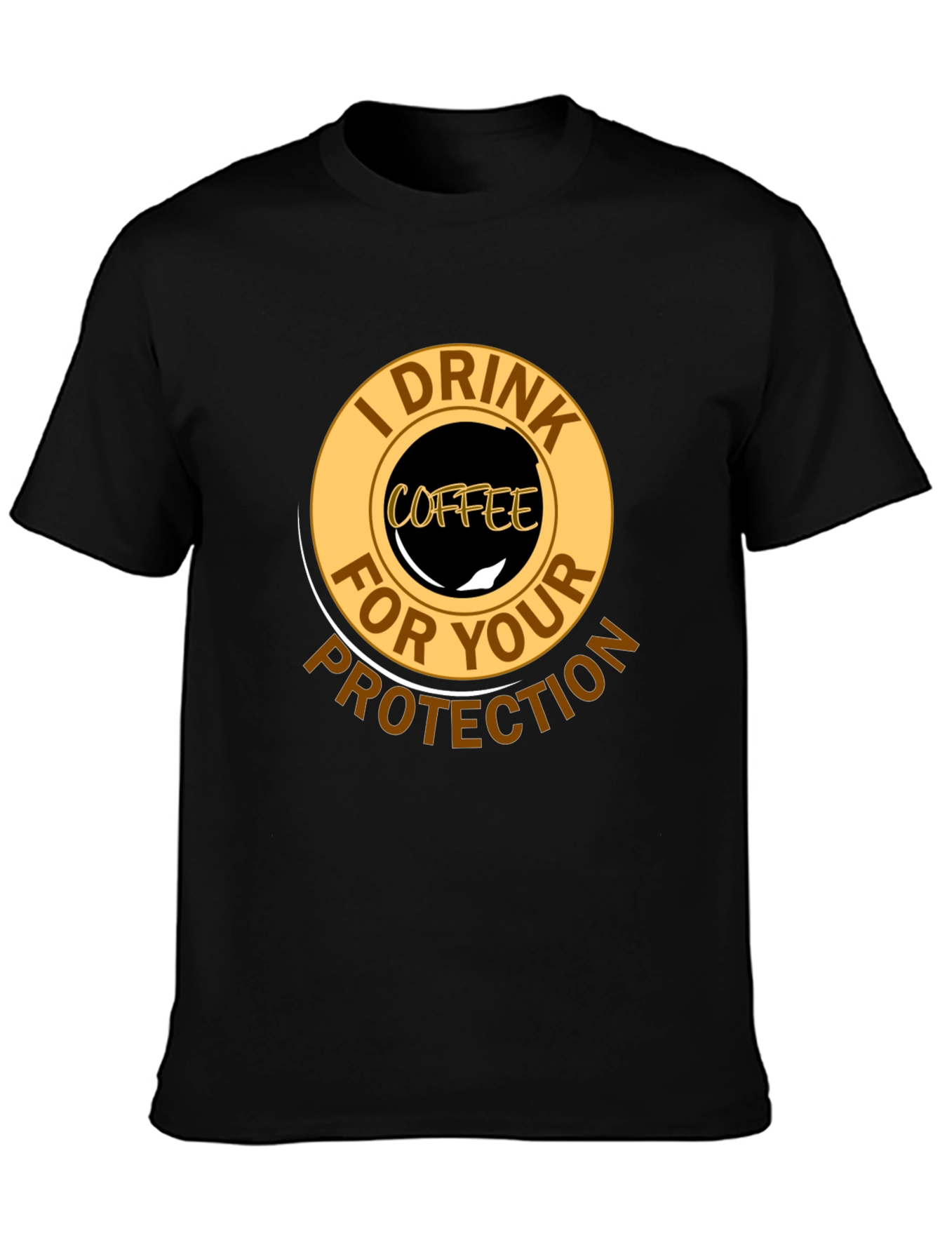 Coffee Lovers Protection T-Shirt - Black