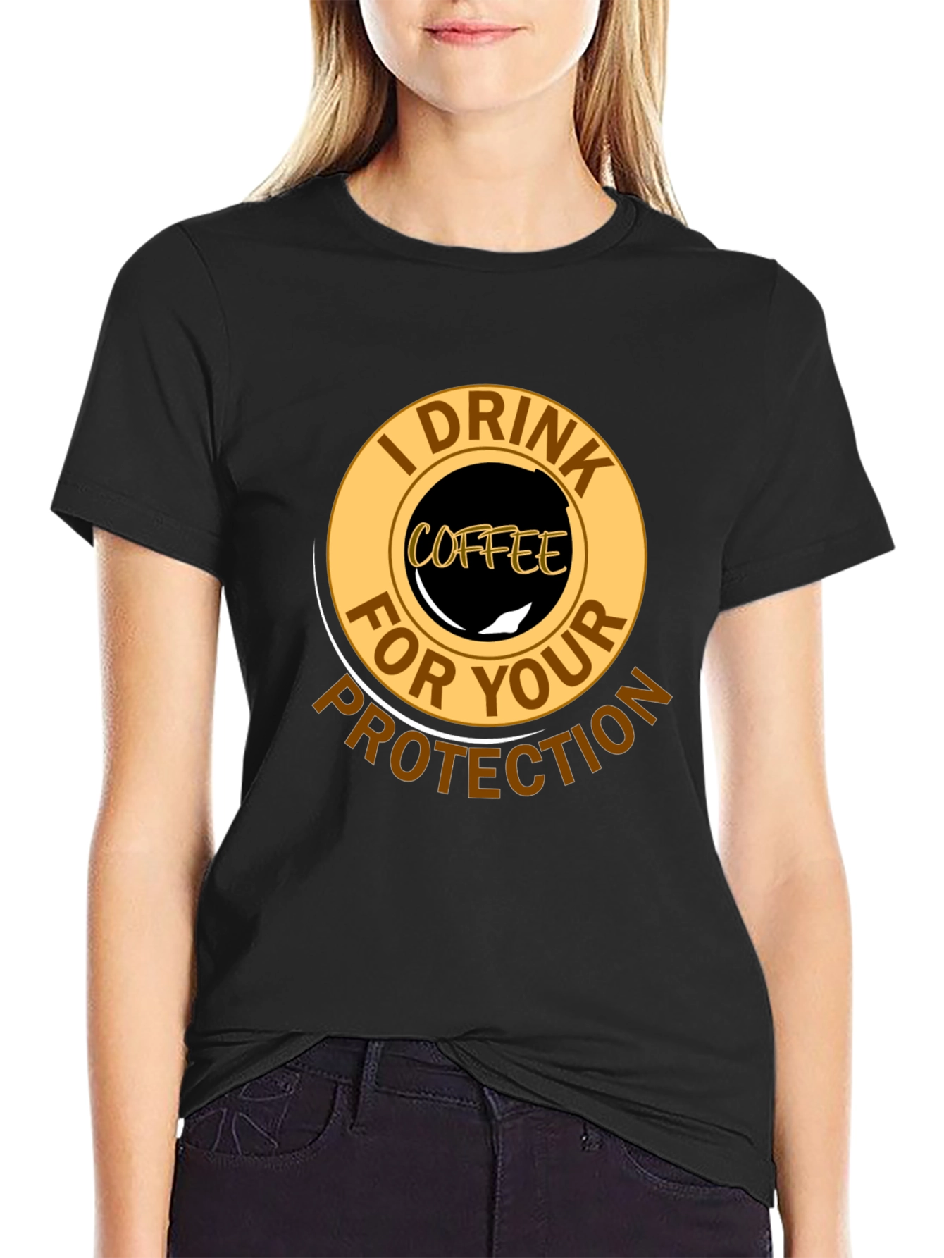 Coffee Lovers Protection T-Shirt - Black