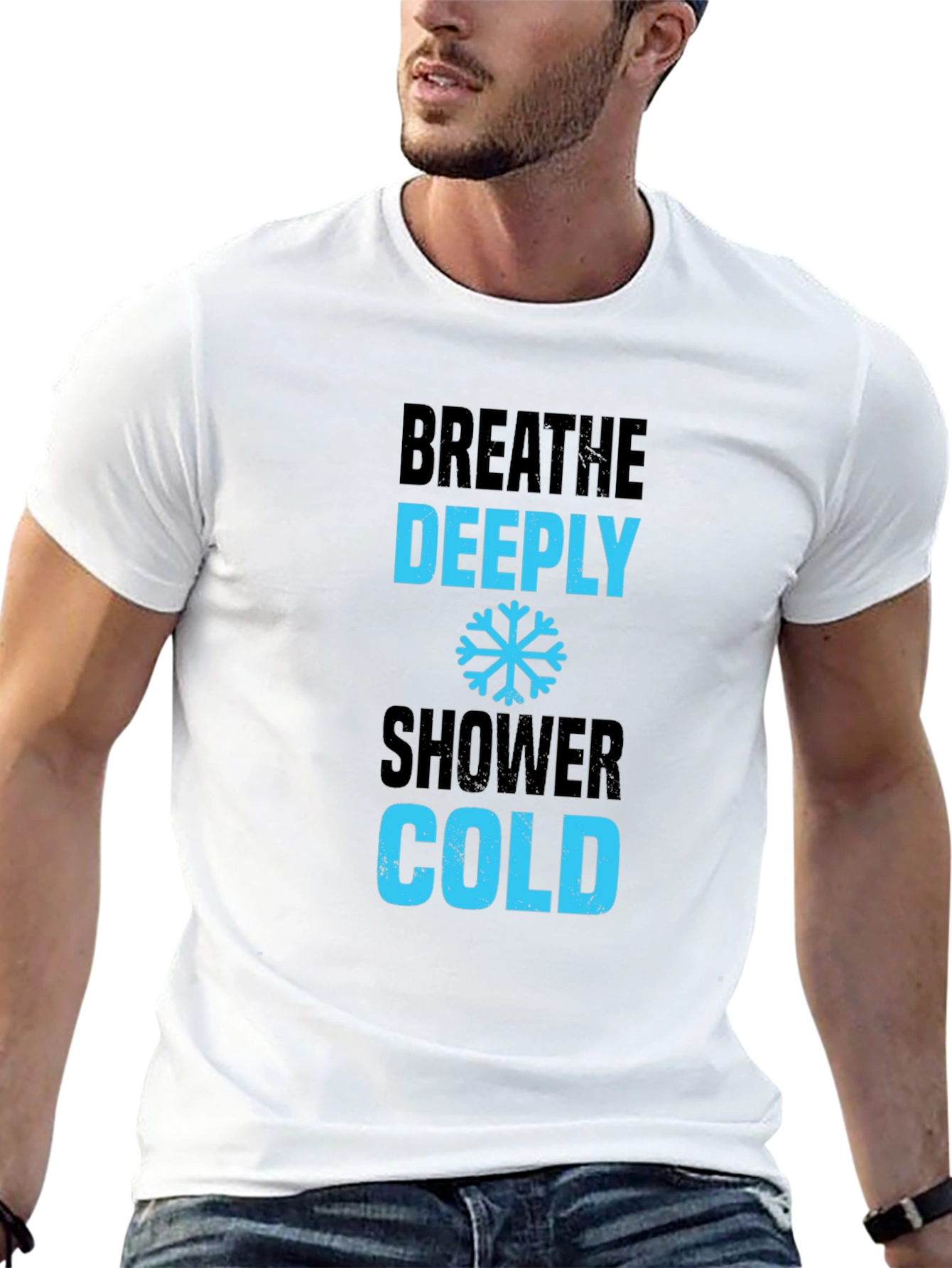 Breathe Deeply Cold Shower Black T-Shirt