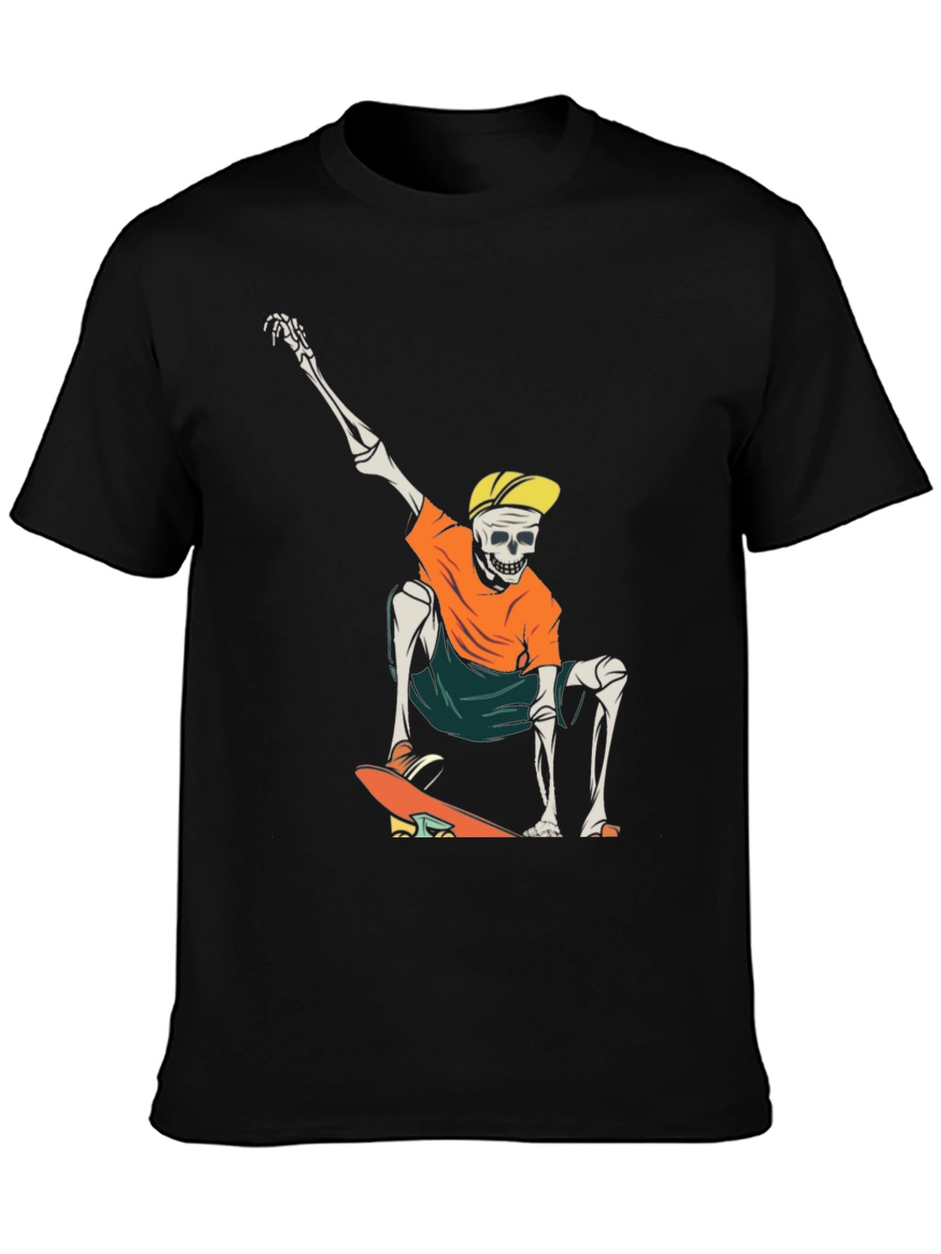 Skateboarding Skeleton Graphic T-Shirt