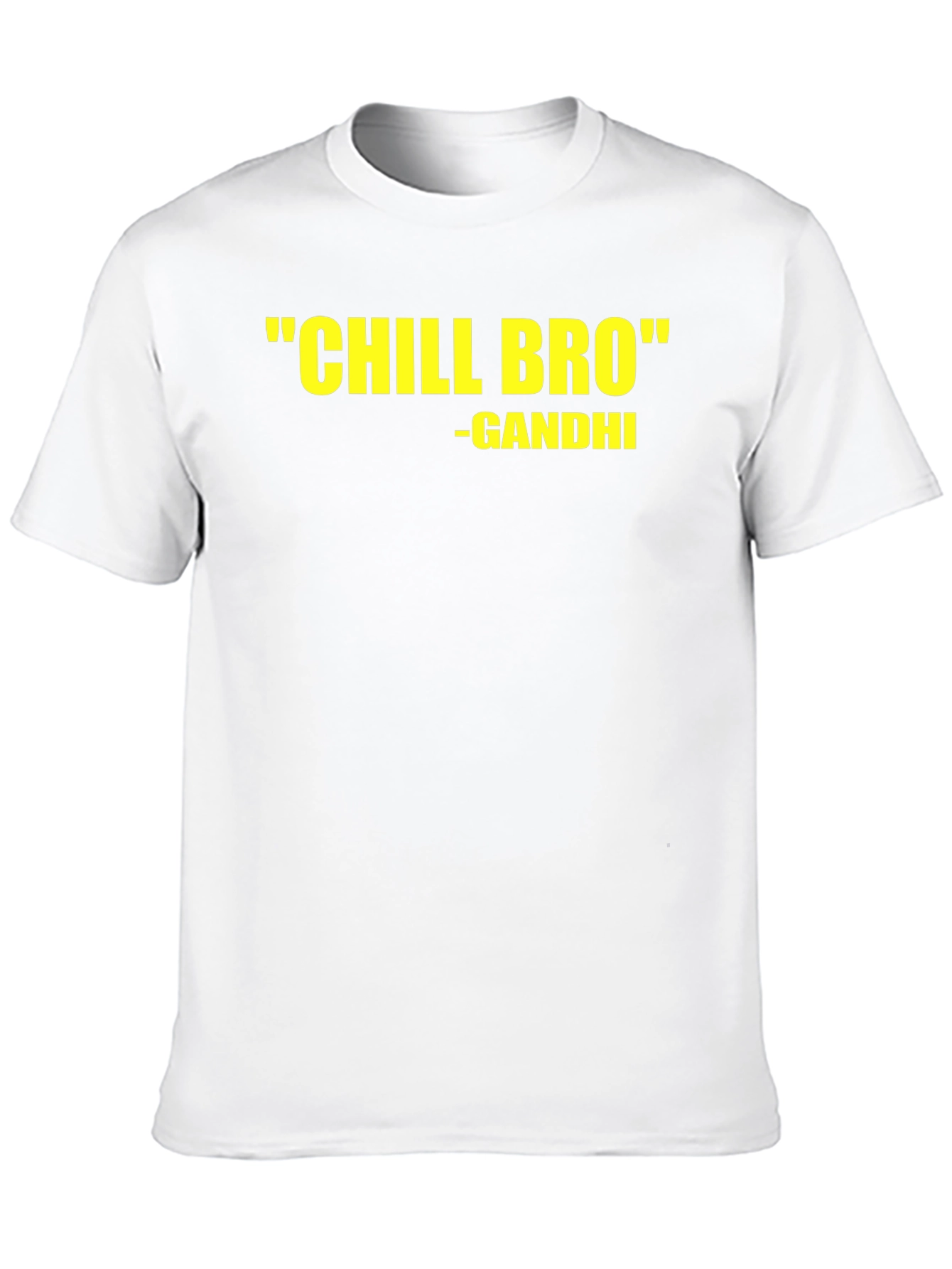 Chill Bro Gandhi Quote Black T-Shirt