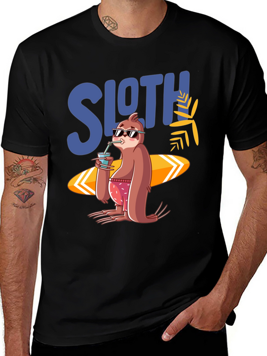 Sloth Surfer T-Shirt - Summer Vibes