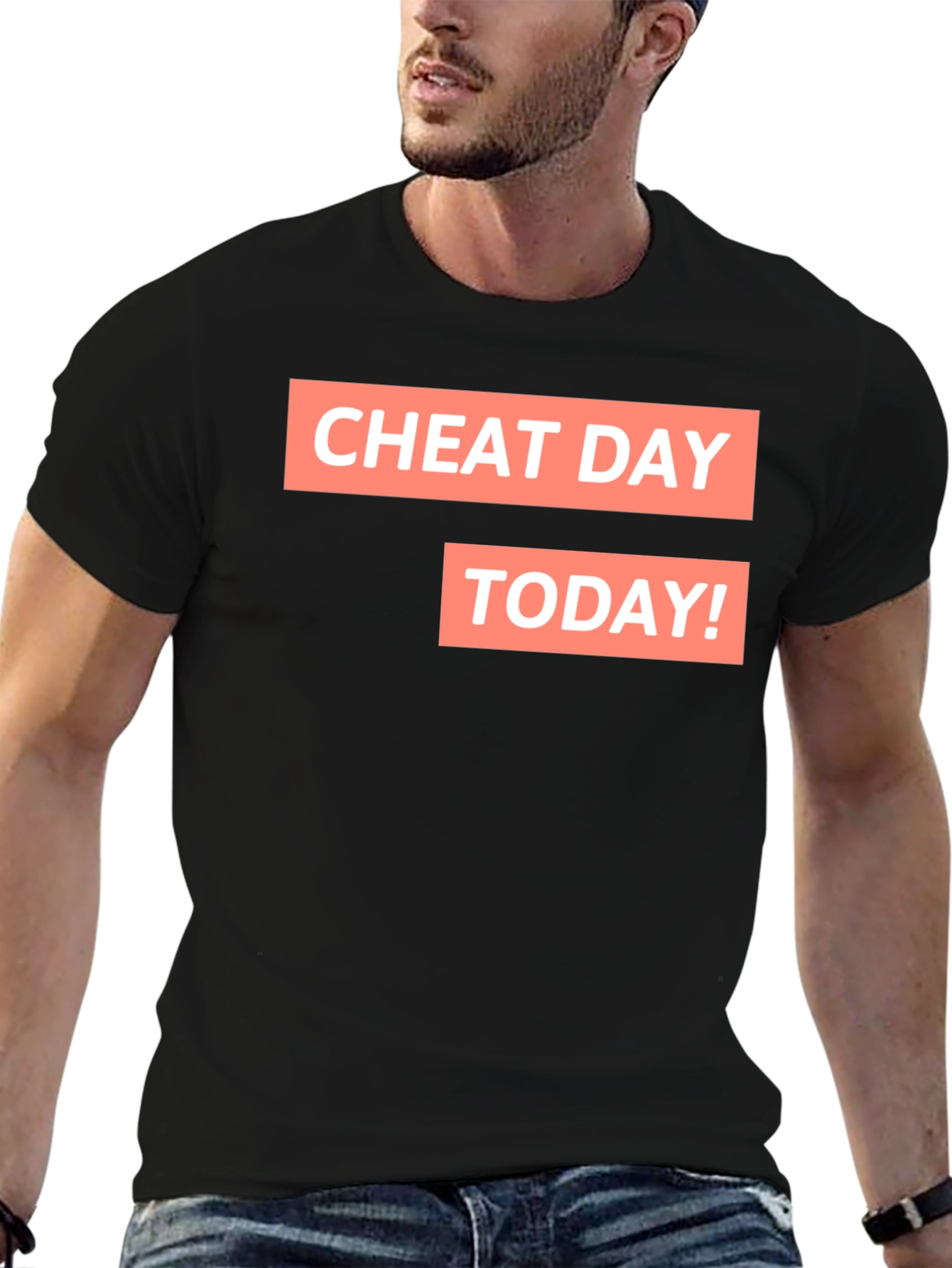 Cheat Day Today! Black T-Shirt