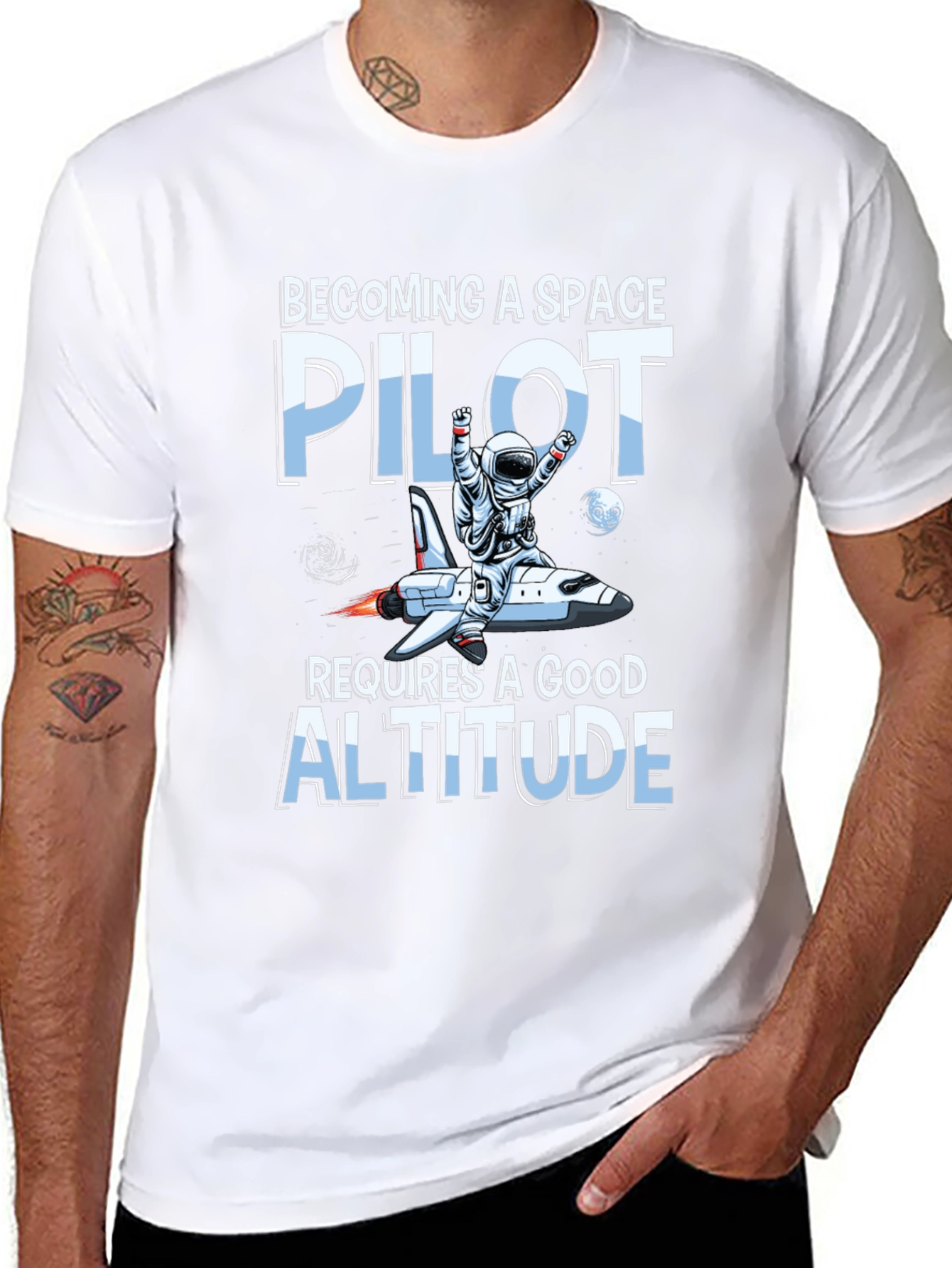 Space Pilot Altitude Graphic T-Shirt