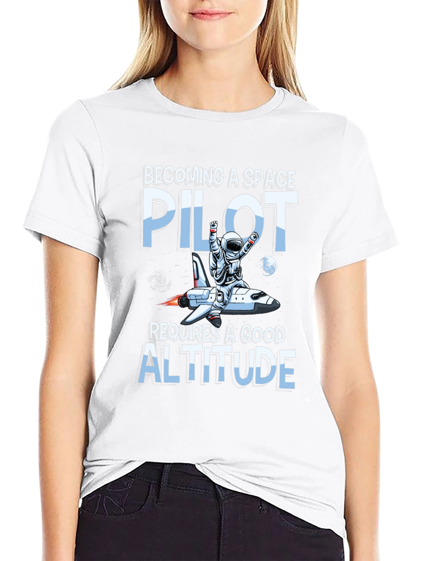 Space Pilot Altitude Graphic T-Shirt