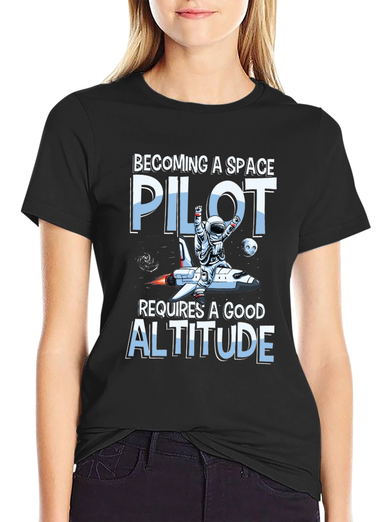 Space Pilot Altitude Graphic T-Shirt