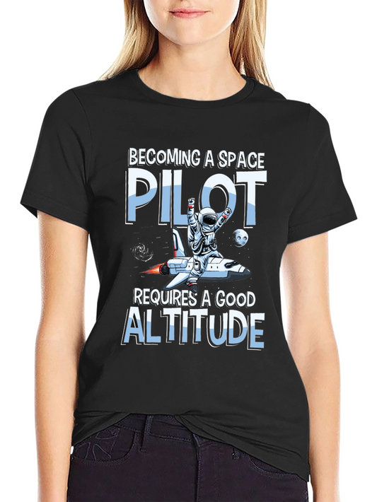 Space Pilot Altitude Graphic T-Shirt
